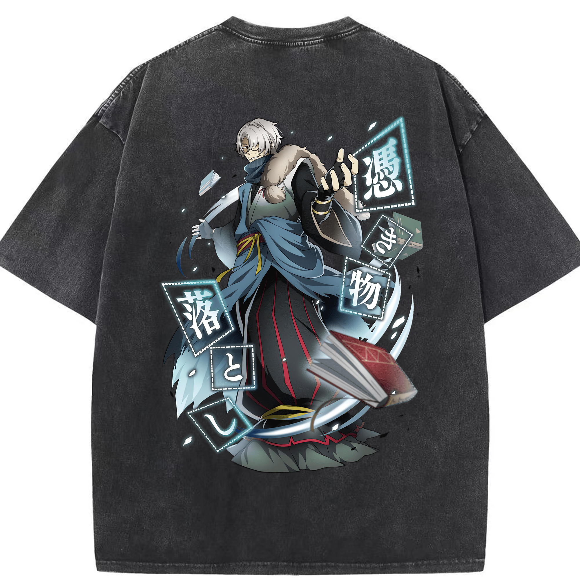 （画像用） 文豪ストレイドッグス Bungo Stray Dogs 綿100% ヴィンテージ風 半袖Tシャツ（背面プリント）