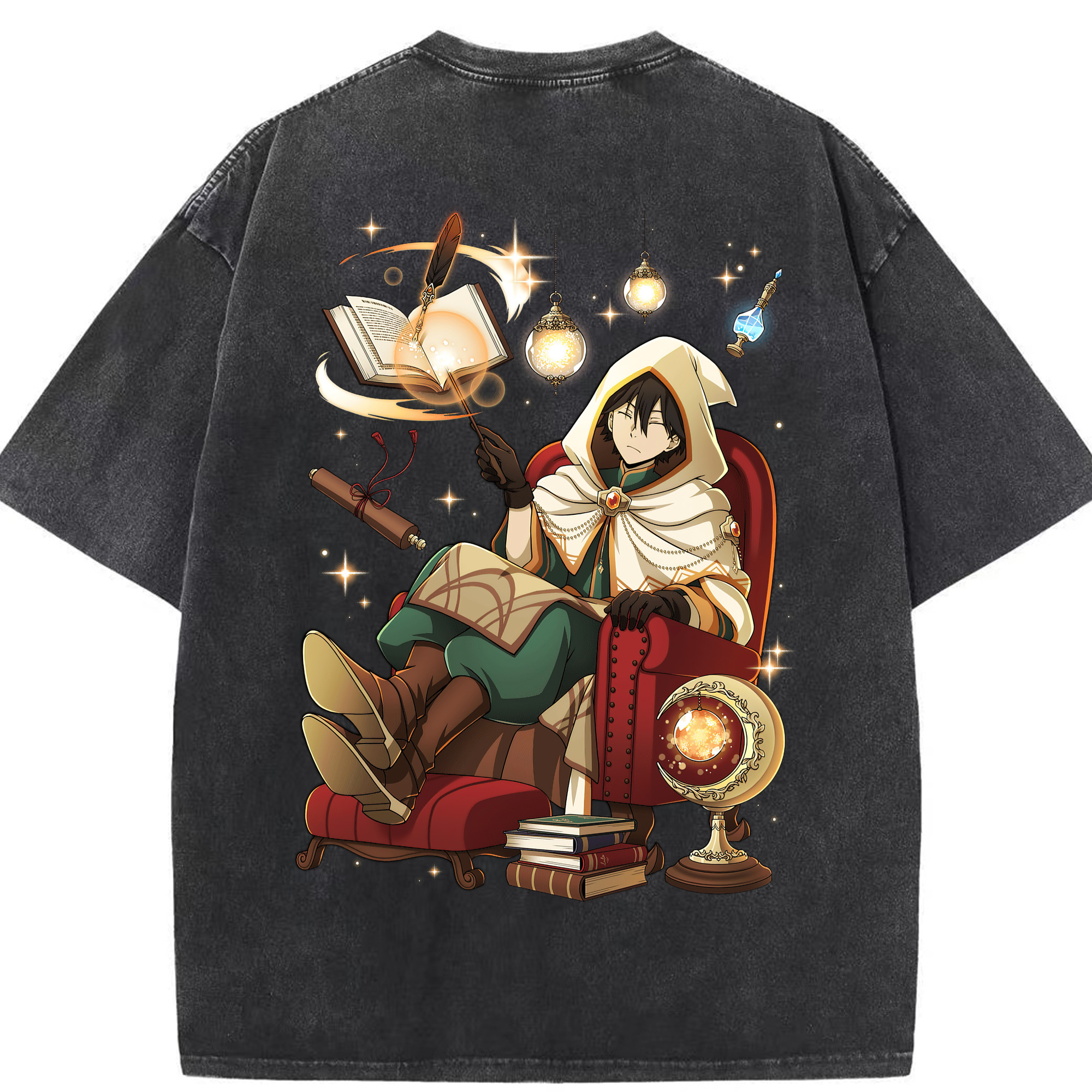 （画像用） 文豪ストレイドッグス Bungo Stray Dogs 綿100% ヴィンテージ風 半袖Tシャツ（背面プリント）