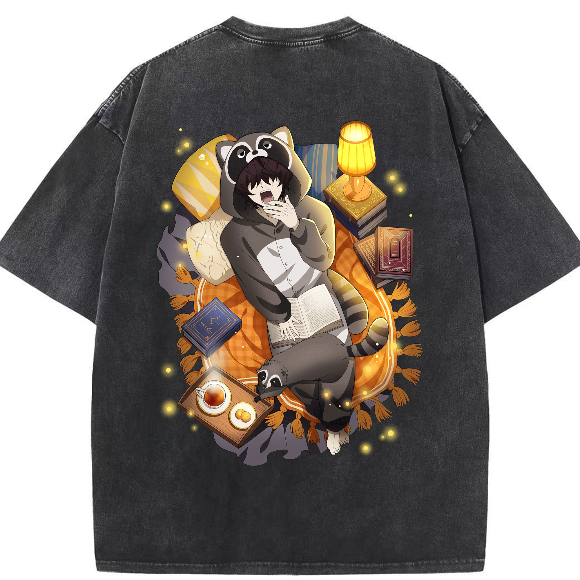 （画像用） 文豪ストレイドッグス Bungo Stray Dogs 綿100% ヴィンテージ風 半袖Tシャツ（背面プリント）
