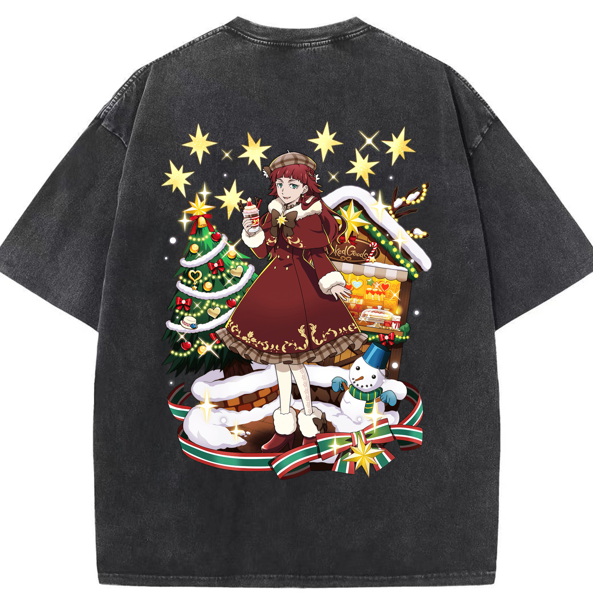 （画像用） 文豪ストレイドッグス Bungo Stray Dogs 綿100% ヴィンテージ風 半袖Tシャツ（背面プリント）