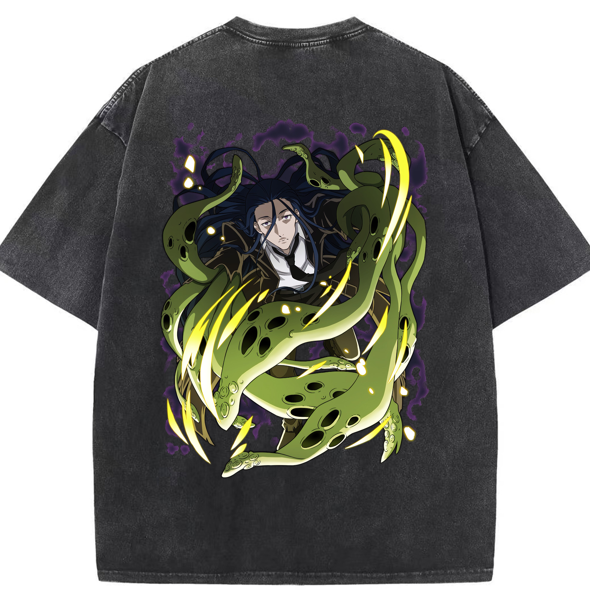 （画像用） 文豪ストレイドッグス Bungo Stray Dogs 綿100% ヴィンテージ風 半袖Tシャツ（背面プリント）