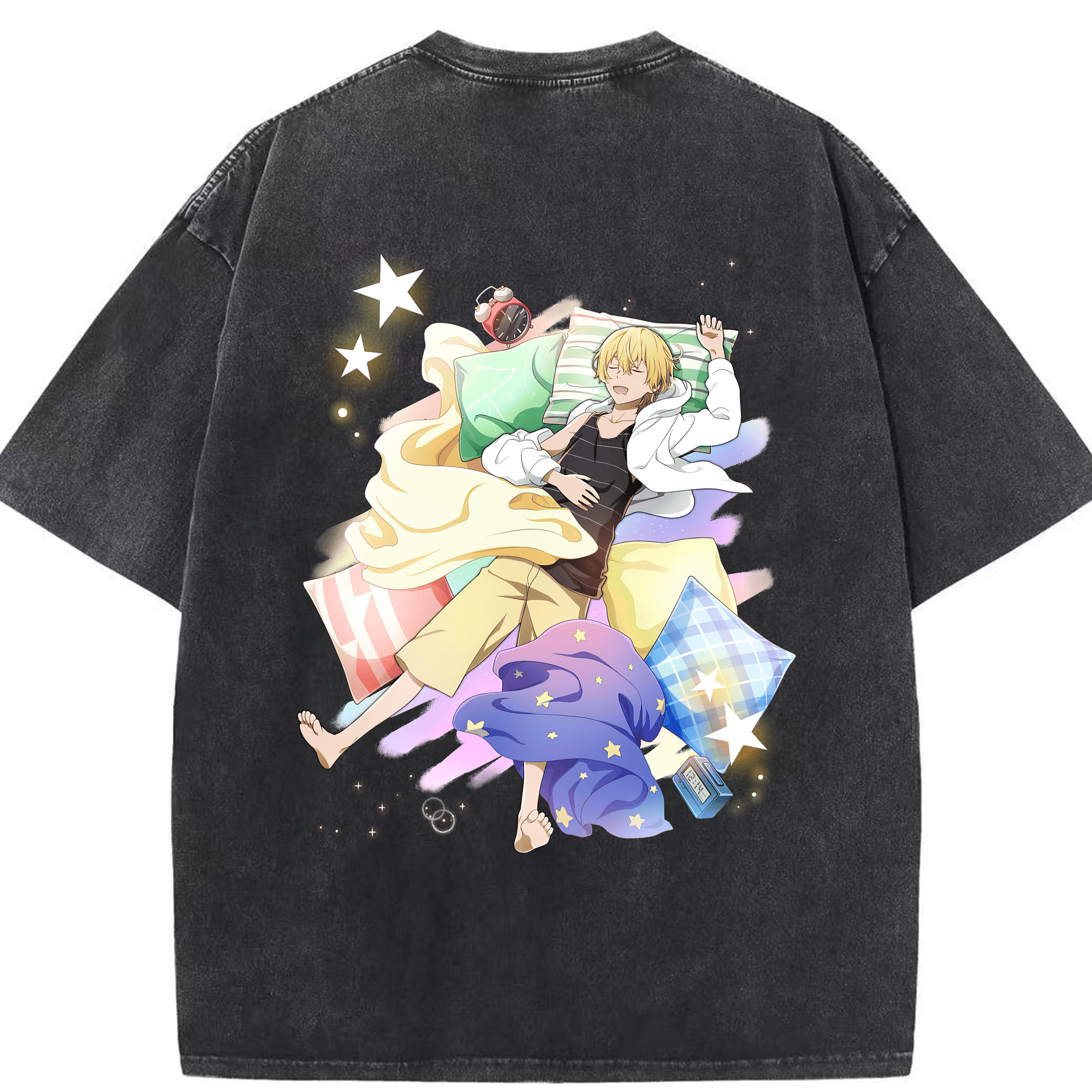 （画像用） 文豪ストレイドッグス Bungo Stray Dogs 綿100% ヴィンテージ風 半袖Tシャツ（背面プリント）