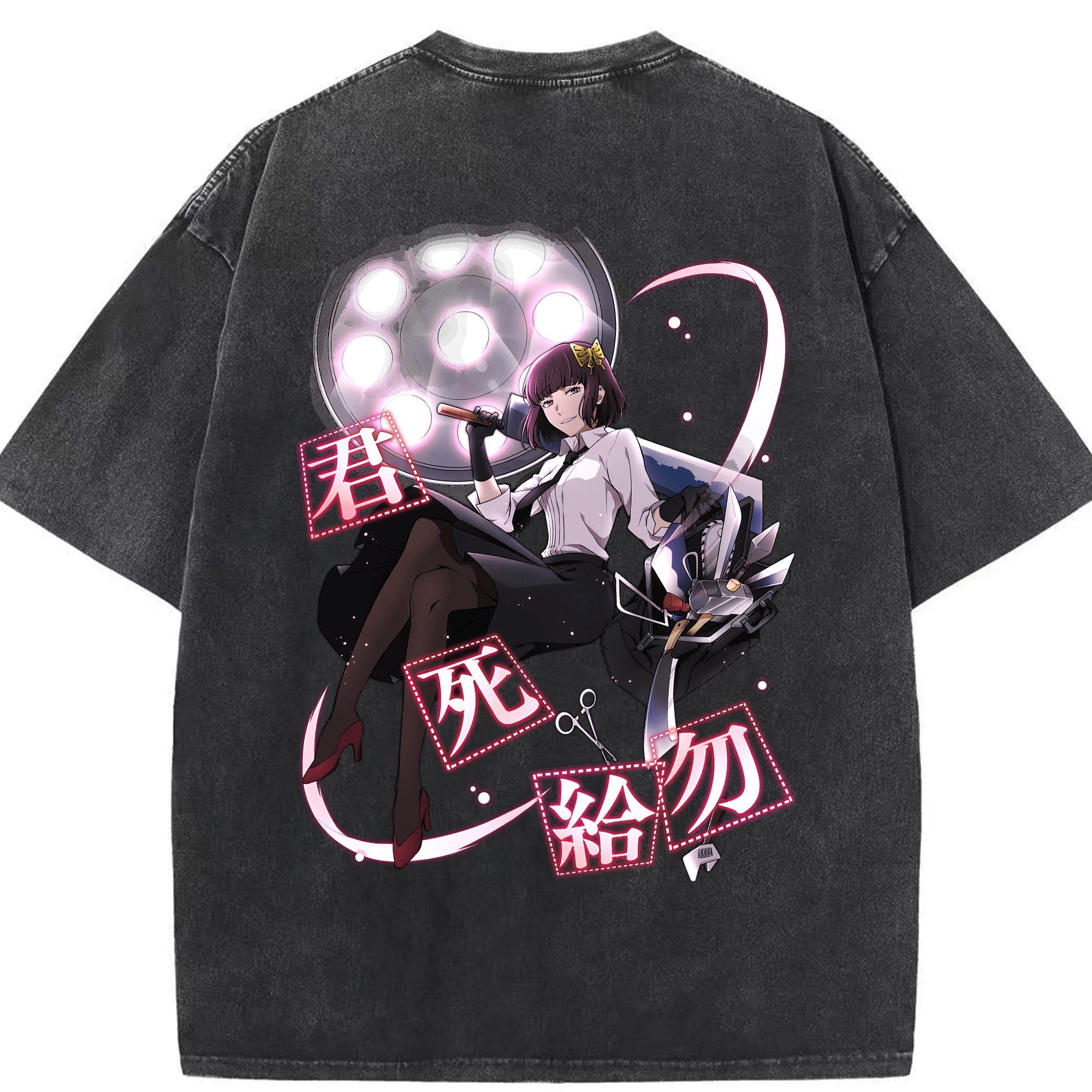 （画像用） 文豪ストレイドッグス Bungo Stray Dogs 綿100% ヴィンテージ風 半袖Tシャツ（背面プリント）