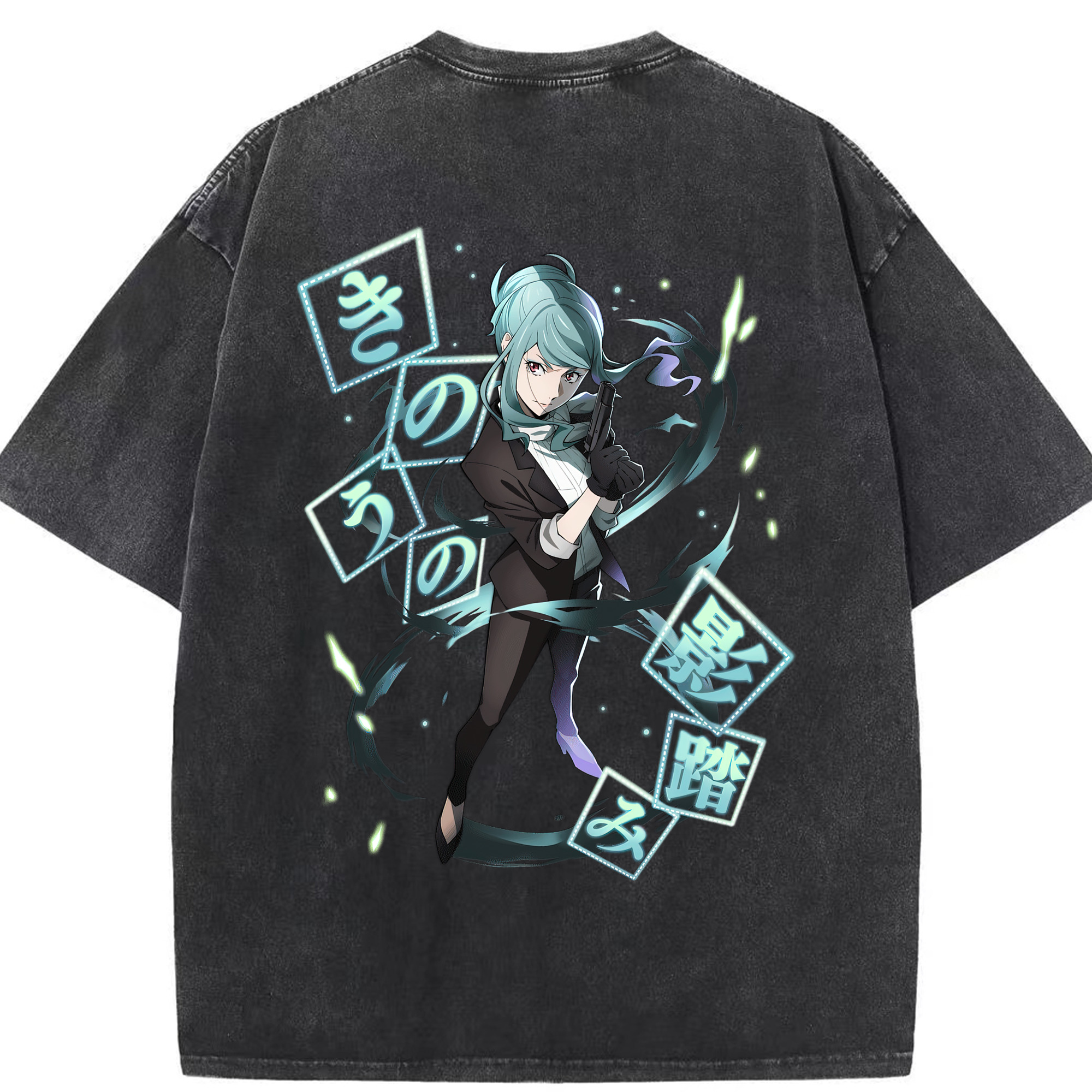 （画像用） 文豪ストレイドッグス Bungo Stray Dogs 綿100% ヴィンテージ風 半袖Tシャツ（背面プリント）