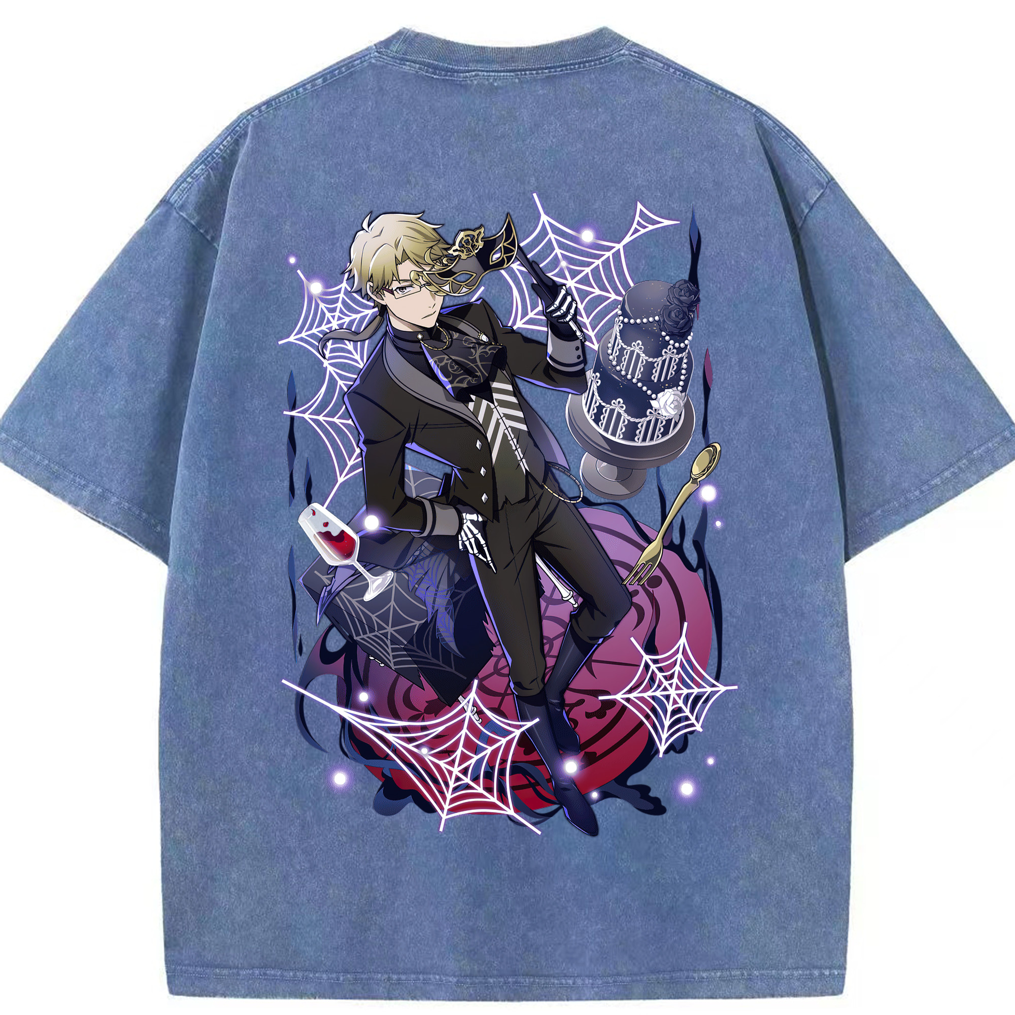 （画像用） 文豪ストレイドッグス Bungo Stray Dogs 綿100% ヴィンテージ風 半袖Tシャツ（背面プリント）