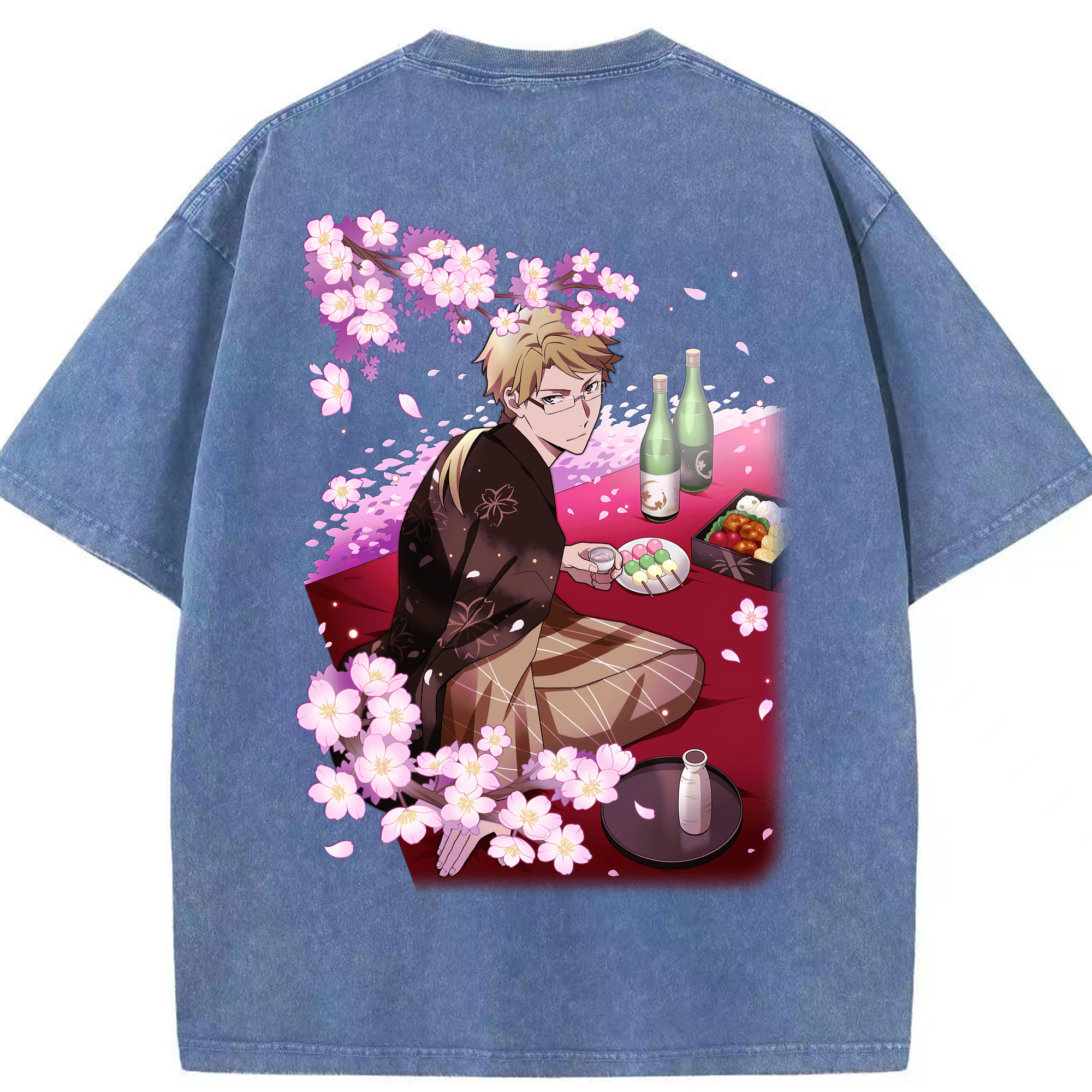 （画像用） 文豪ストレイドッグス Bungo Stray Dogs 綿100% ヴィンテージ風 半袖Tシャツ（背面プリント）