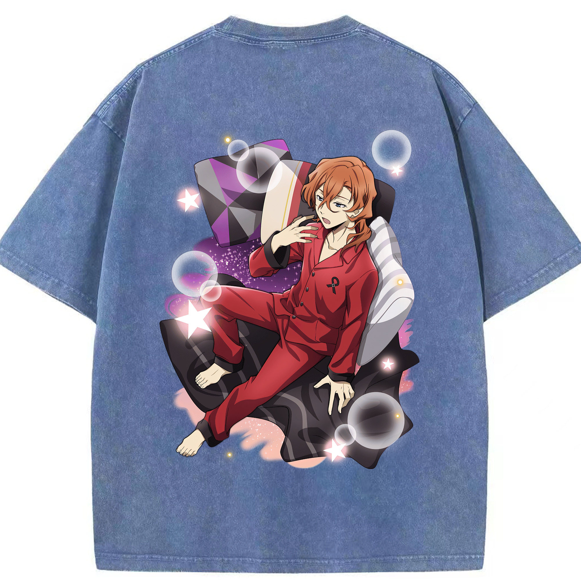 （画像用） 文豪ストレイドッグス Bungo Stray Dogs 綿100% ヴィンテージ風 半袖Tシャツ（背面プリント）