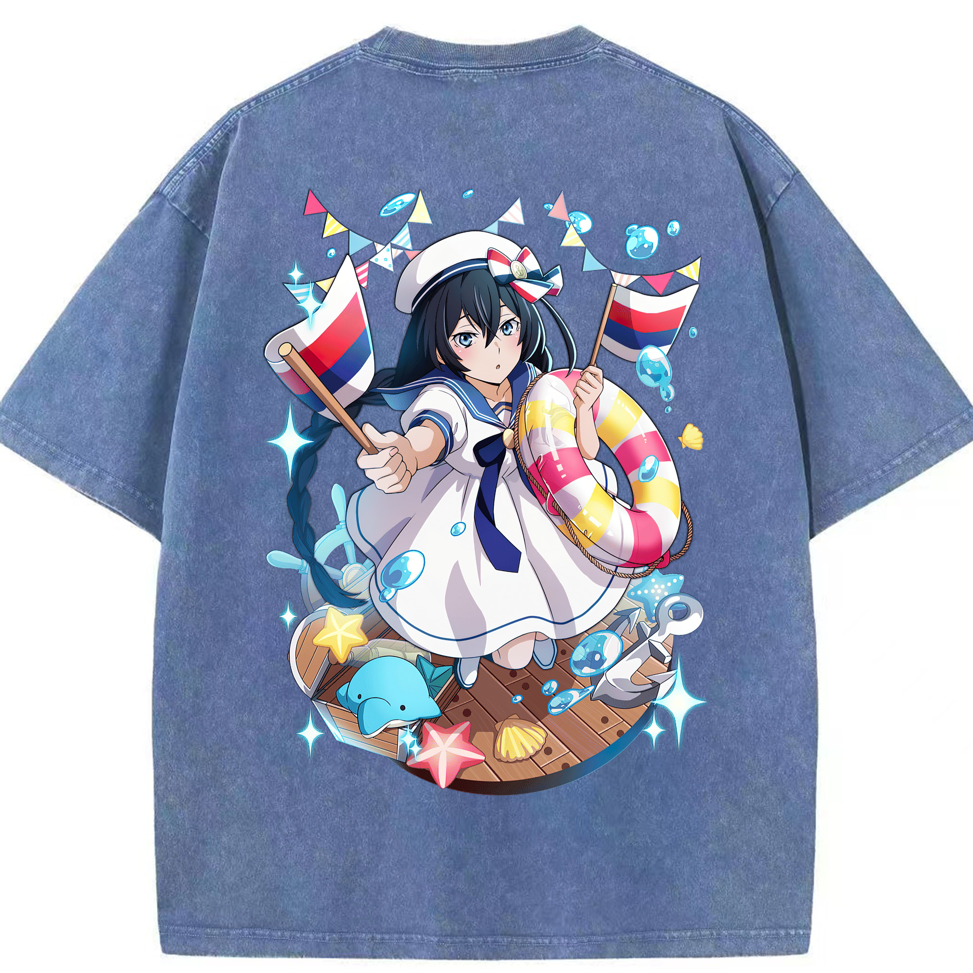 （画像用） 文豪ストレイドッグス Bungo Stray Dogs 綿100% ヴィンテージ風 半袖Tシャツ（背面プリント）