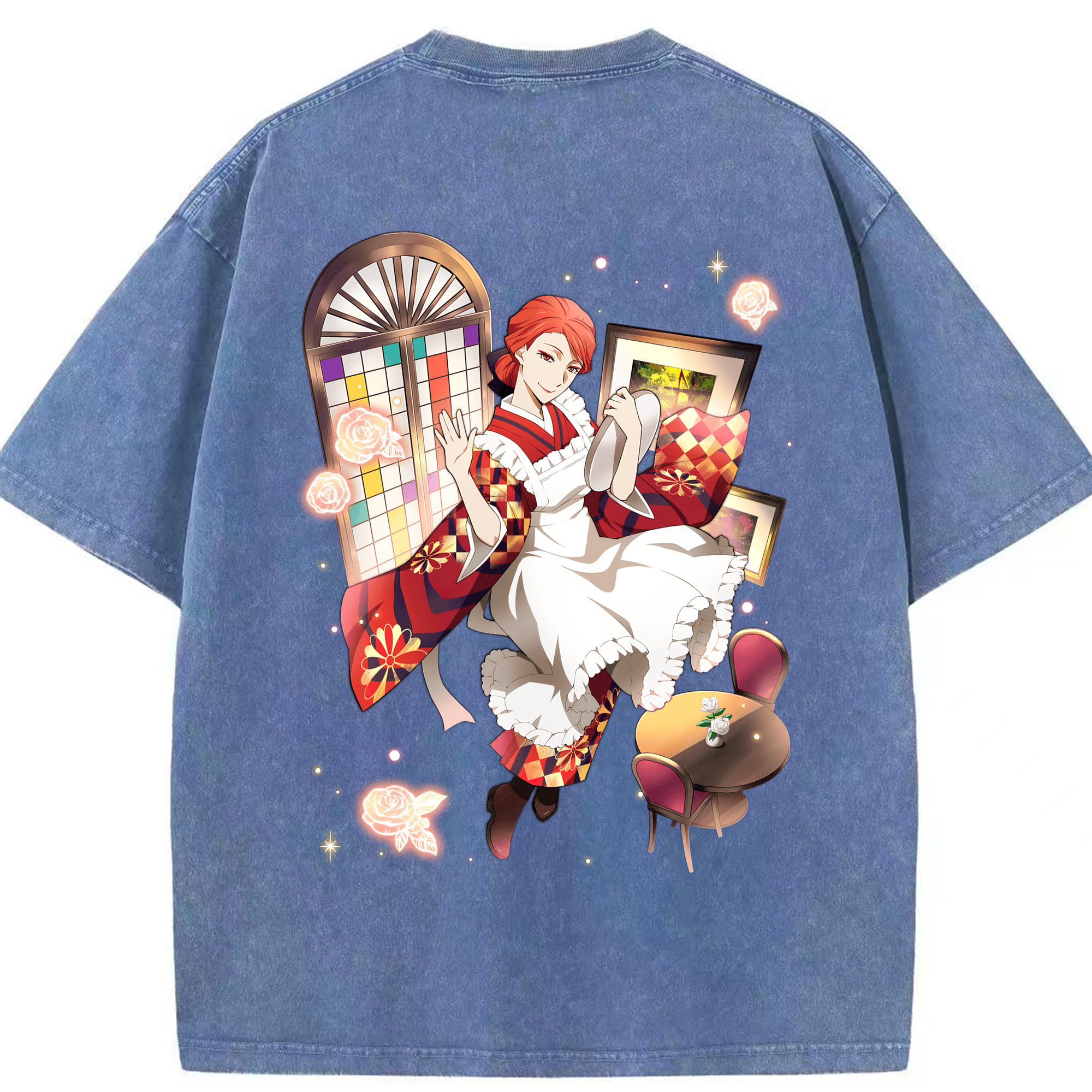 （画像用） 文豪ストレイドッグス Bungo Stray Dogs 綿100% ヴィンテージ風 半袖Tシャツ（背面プリント）