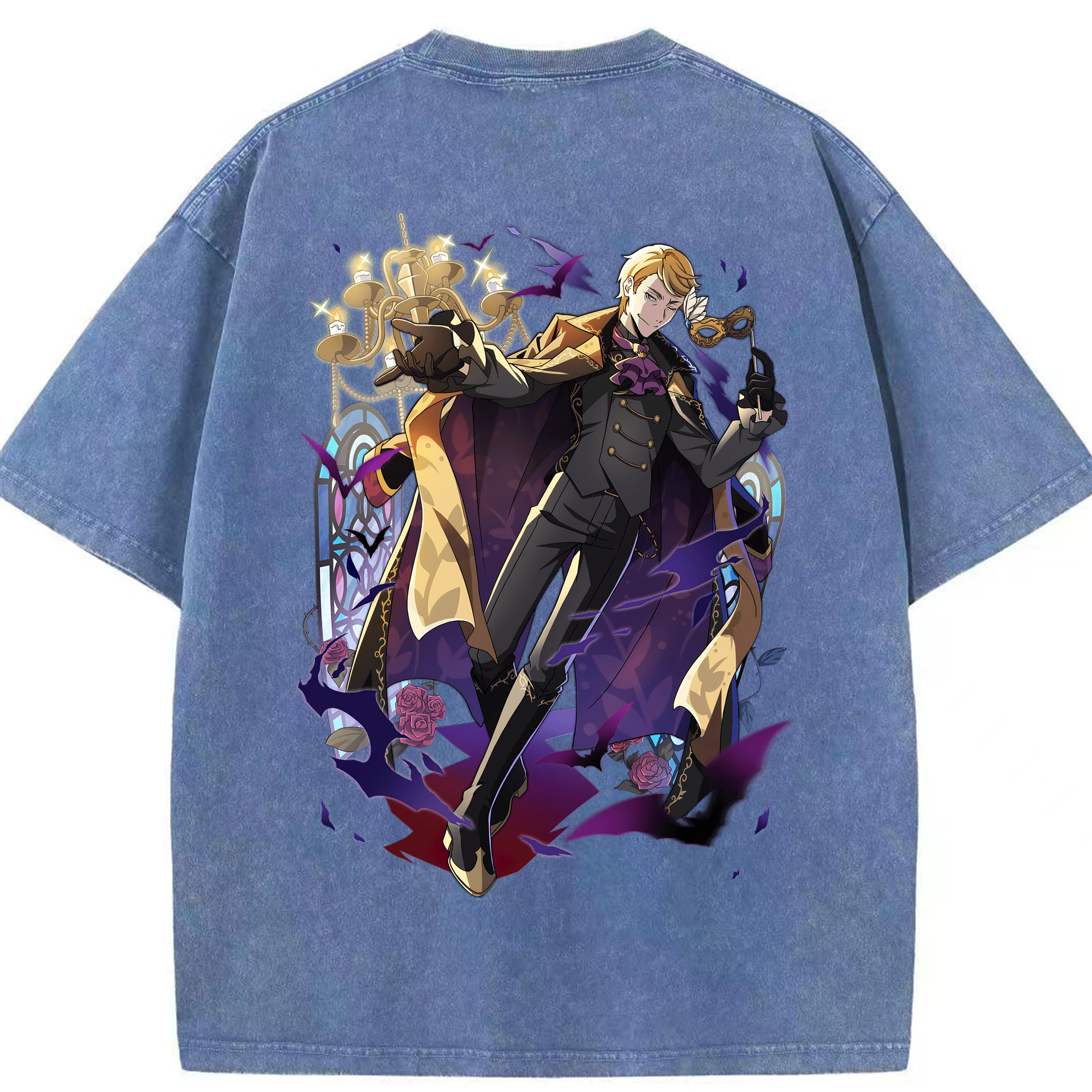 （画像用） 文豪ストレイドッグス Bungo Stray Dogs 綿100% ヴィンテージ風 半袖Tシャツ（背面プリント）