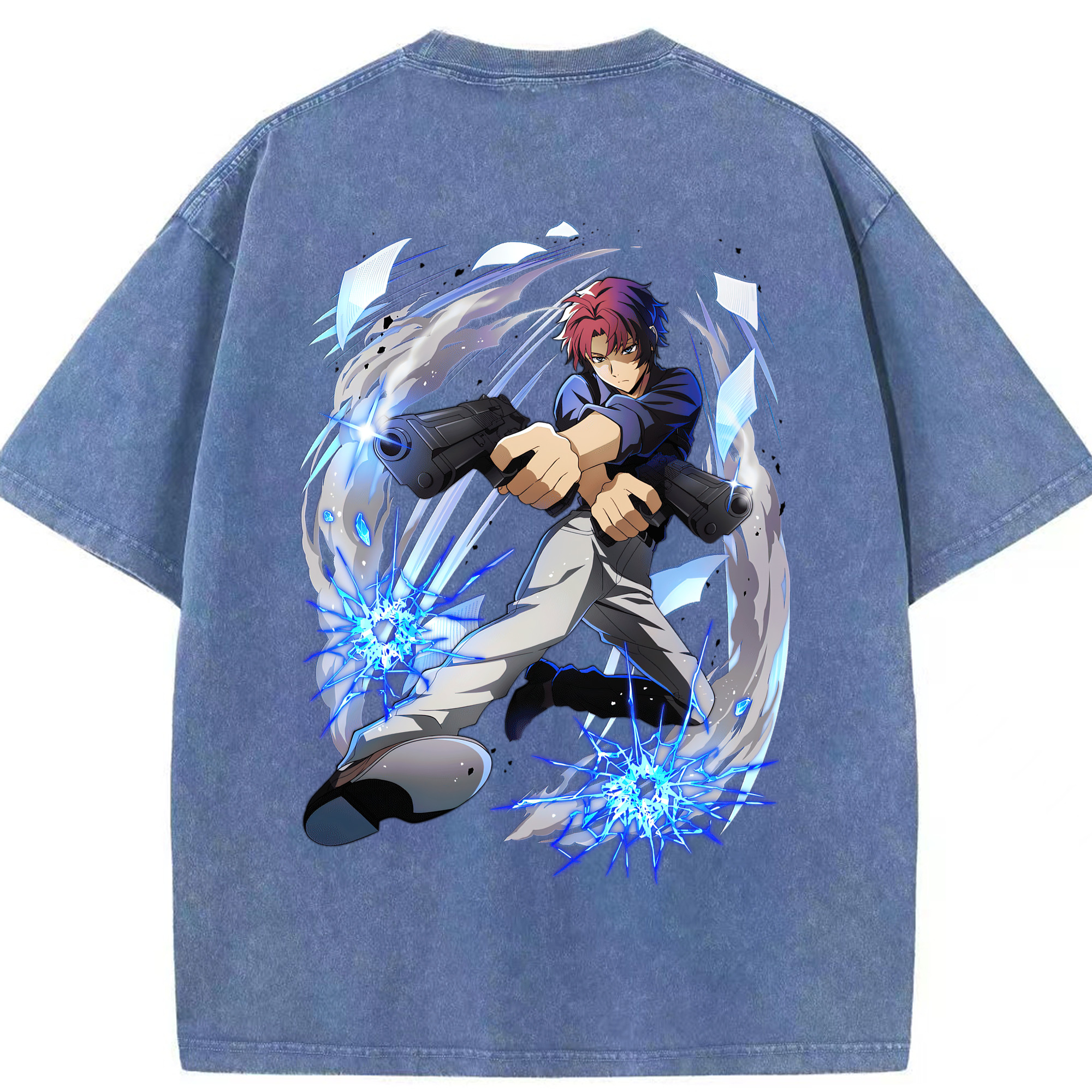 （画像用） 文豪ストレイドッグス Bungo Stray Dogs 綿100% ヴィンテージ風 半袖Tシャツ（背面プリント）