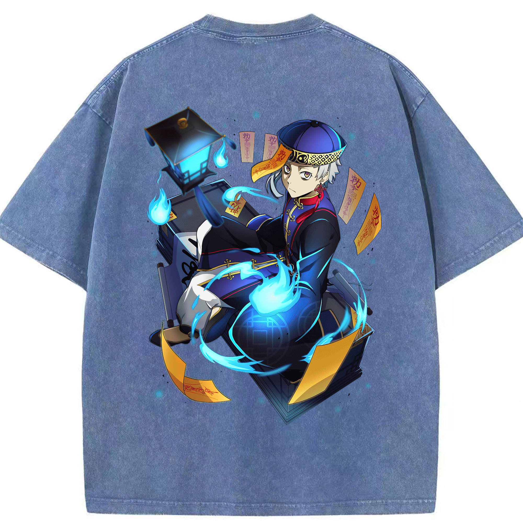 （画像用） 文豪ストレイドッグス Bungo Stray Dogs 綿100% ヴィンテージ風 半袖Tシャツ（背面プリント）