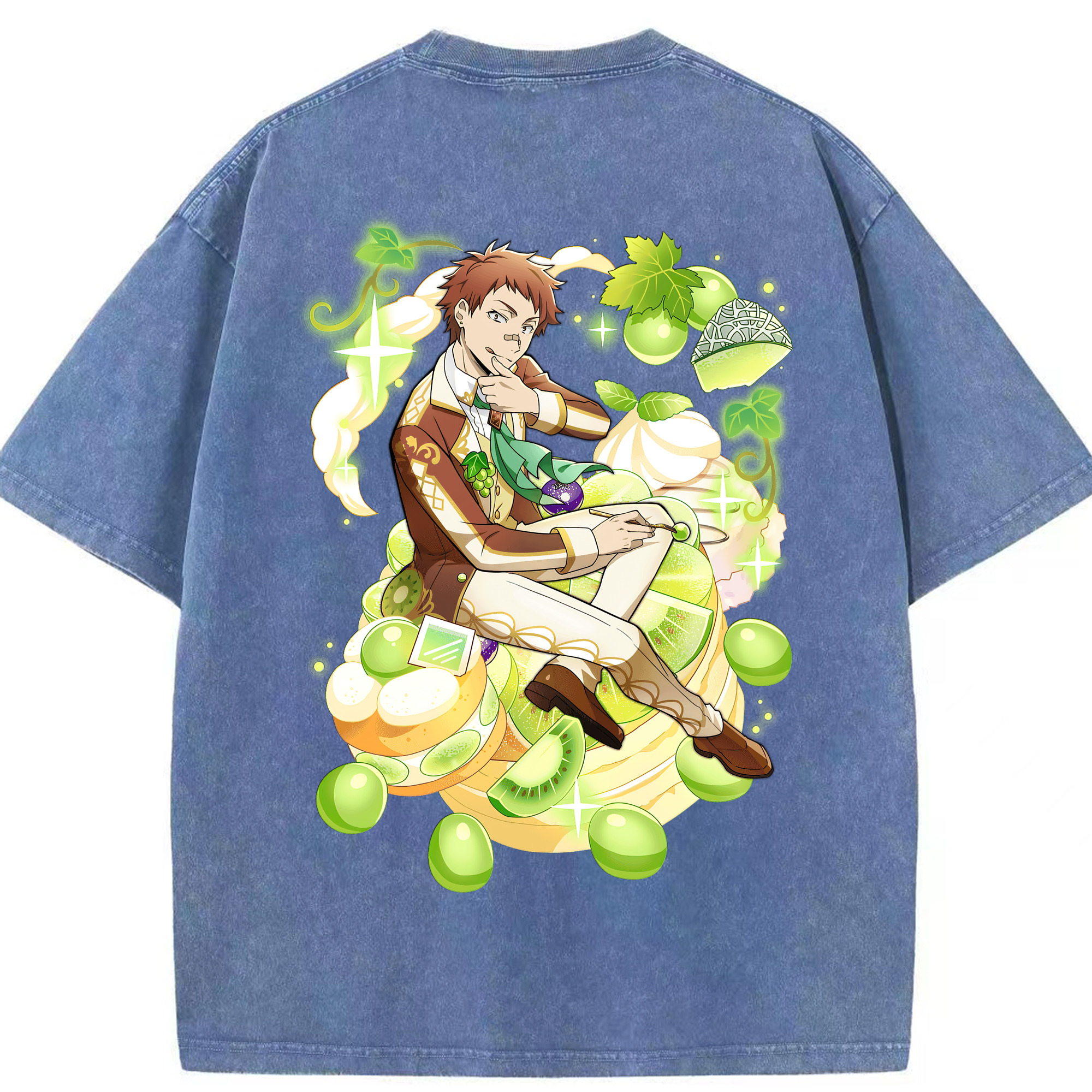 （画像用） 文豪ストレイドッグス Bungo Stray Dogs 綿100% ヴィンテージ風 半袖Tシャツ（背面プリント）
