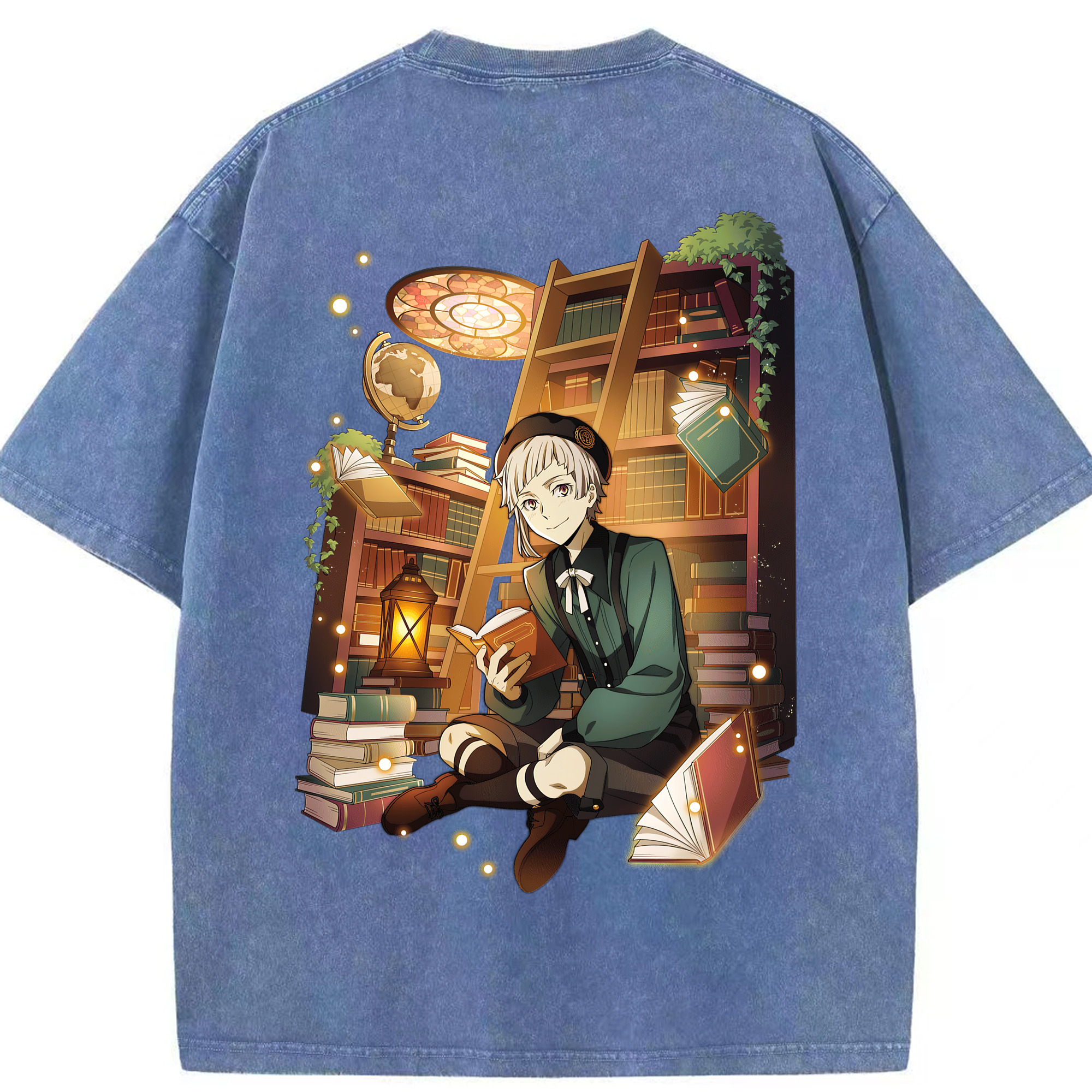 （画像用） 文豪ストレイドッグス Bungo Stray Dogs 綿100% ヴィンテージ風 半袖Tシャツ（背面プリント）