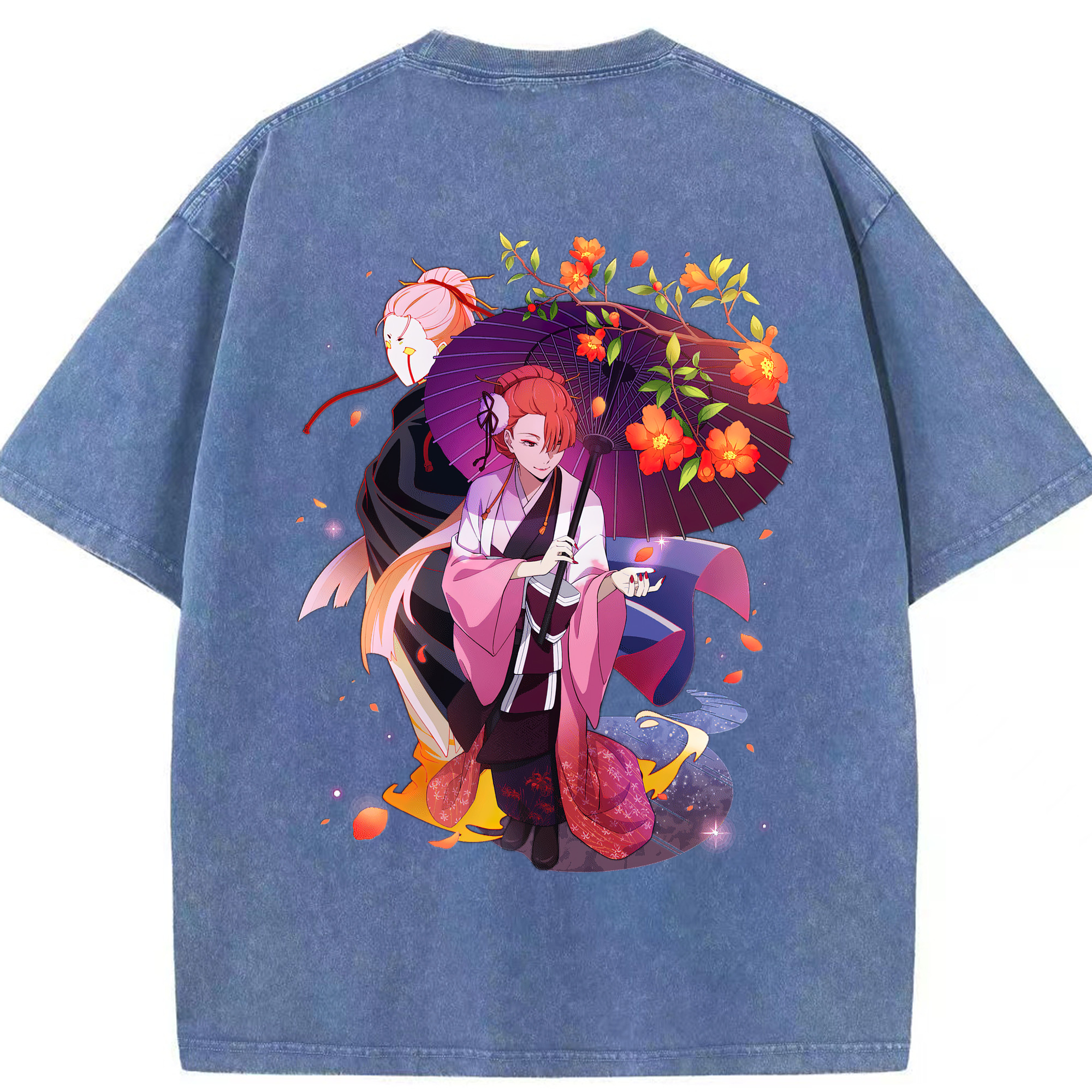 （画像用） 文豪ストレイドッグス Bungo Stray Dogs 綿100% ヴィンテージ風 半袖Tシャツ（背面プリント）