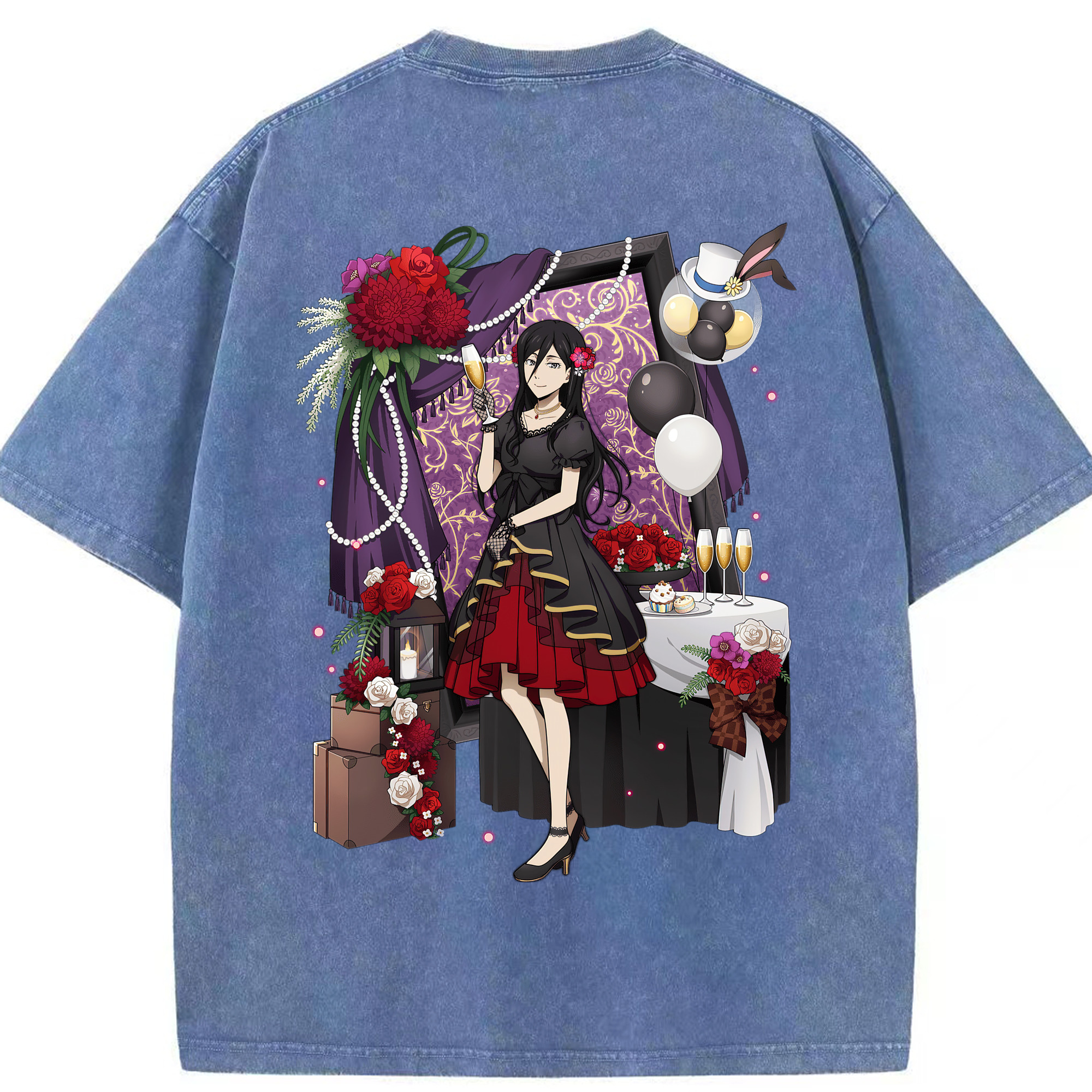 （画像用） 文豪ストレイドッグス Bungo Stray Dogs 綿100% ヴィンテージ風 半袖Tシャツ（背面プリント）