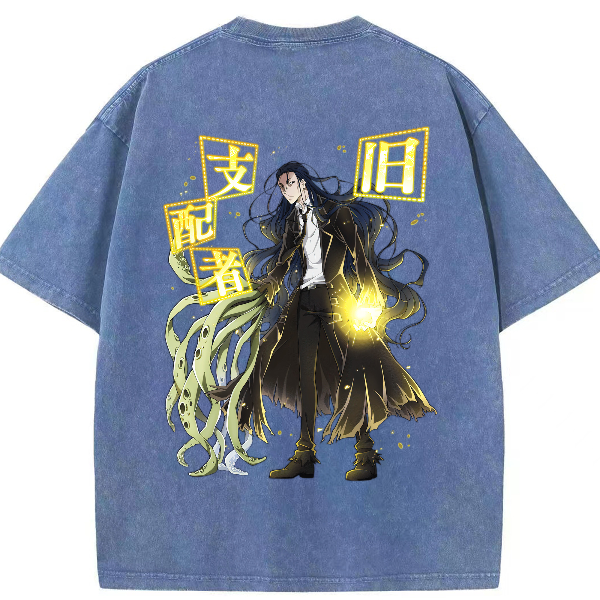 （画像用） 文豪ストレイドッグス Bungo Stray Dogs 綿100% ヴィンテージ風 半袖Tシャツ（背面プリント）