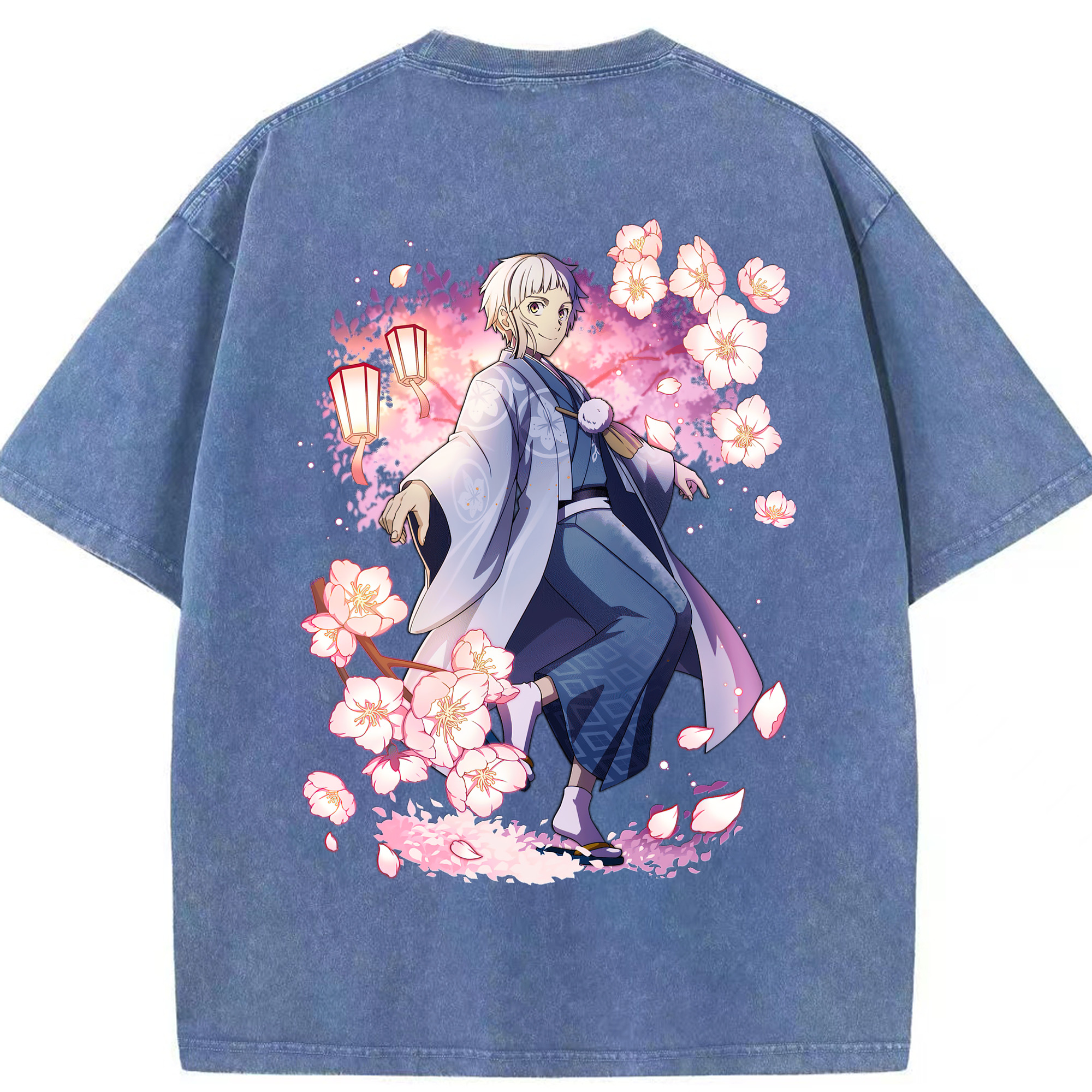（画像用） 文豪ストレイドッグス Bungo Stray Dogs 綿100% ヴィンテージ風 半袖Tシャツ（背面プリント）