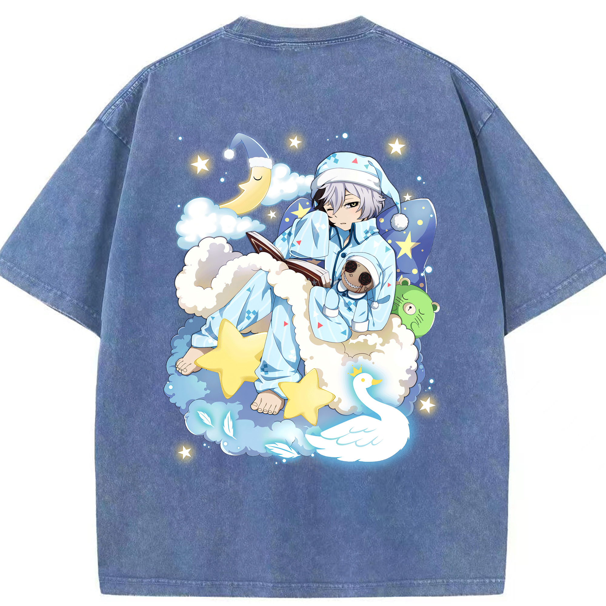 （画像用） 文豪ストレイドッグス Bungo Stray Dogs 綿100% ヴィンテージ風 半袖Tシャツ（背面プリント）