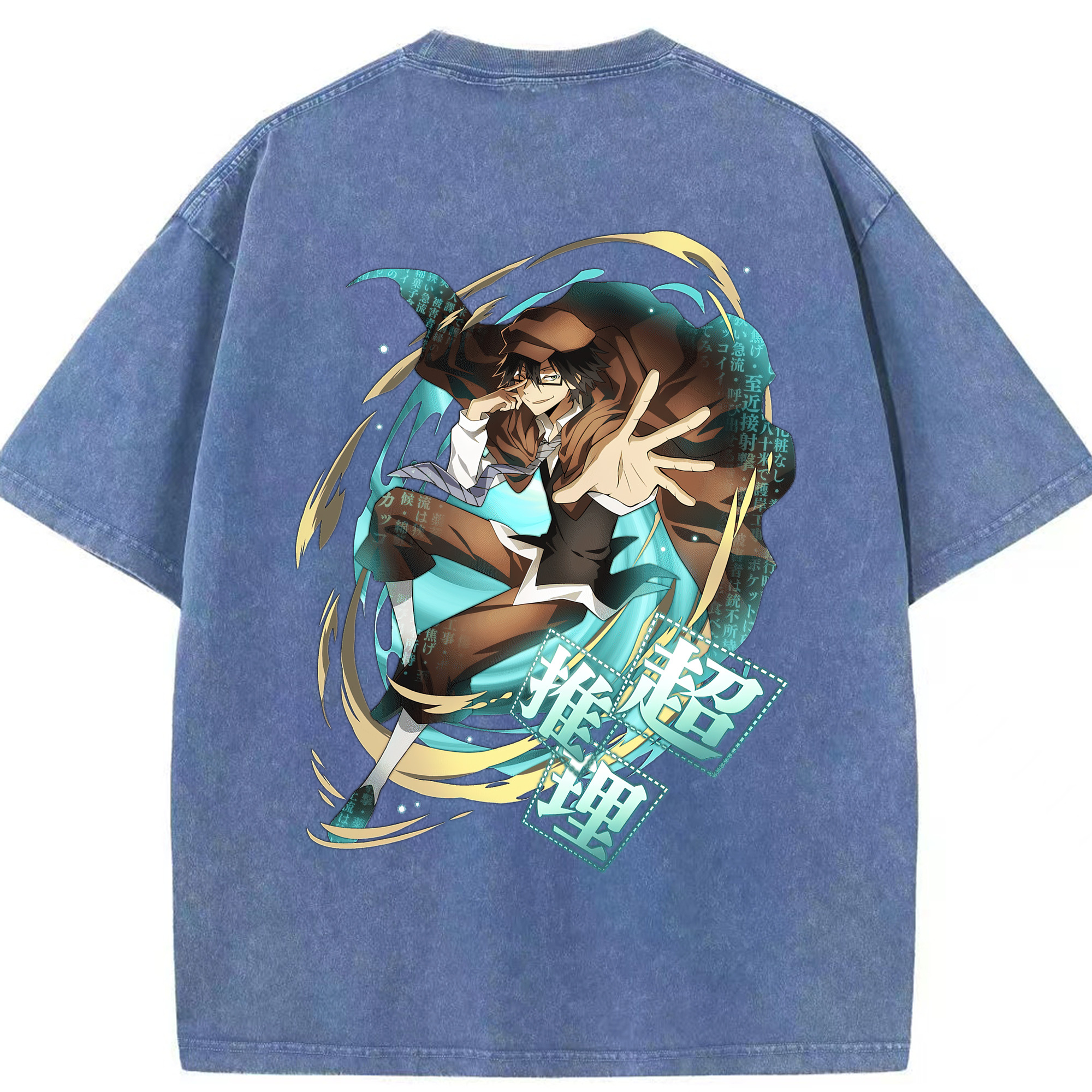 （画像用） 文豪ストレイドッグス Bungo Stray Dogs 綿100% ヴィンテージ風 半袖Tシャツ（背面プリント）