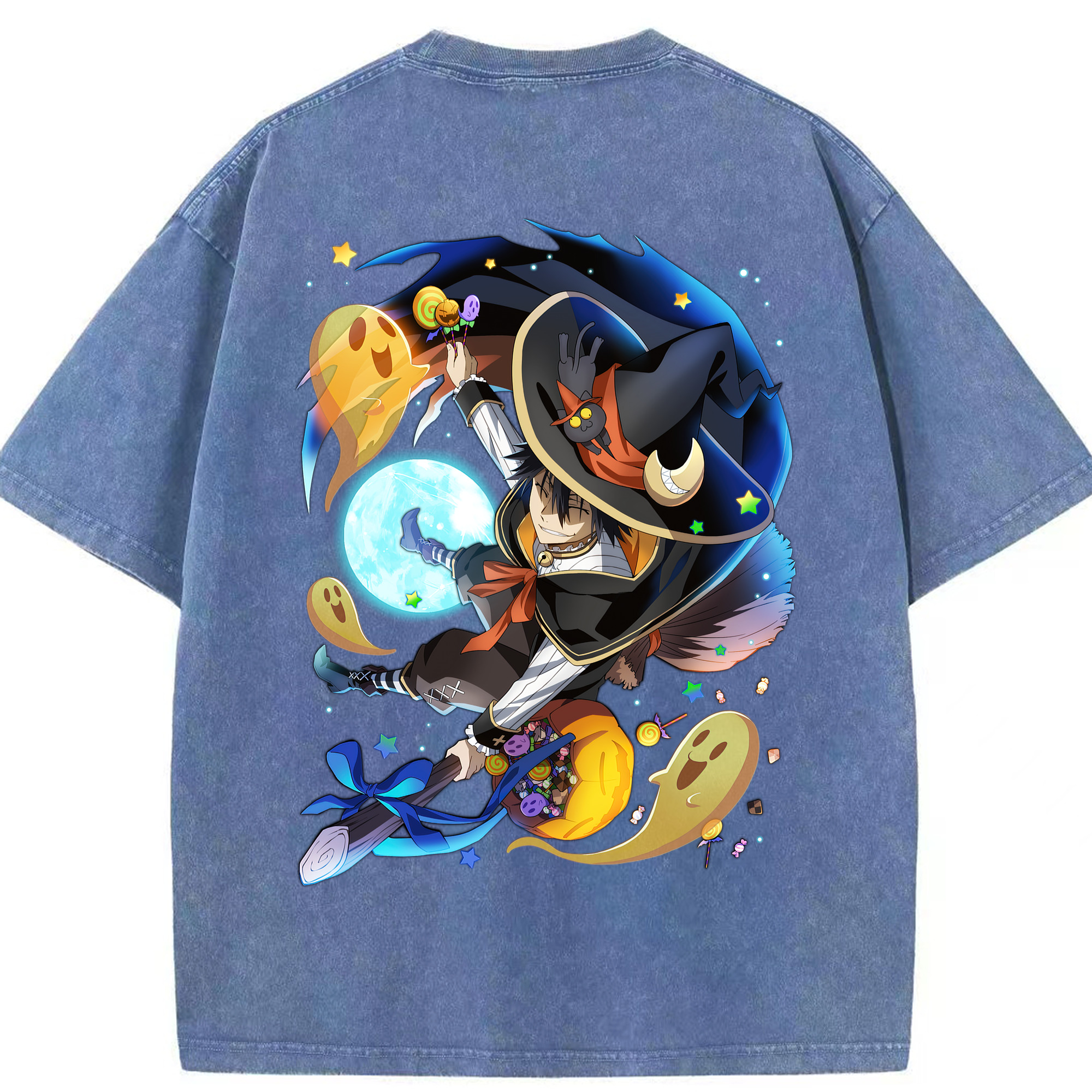 （画像用） 文豪ストレイドッグス Bungo Stray Dogs 綿100% ヴィンテージ風 半袖Tシャツ（背面プリント）