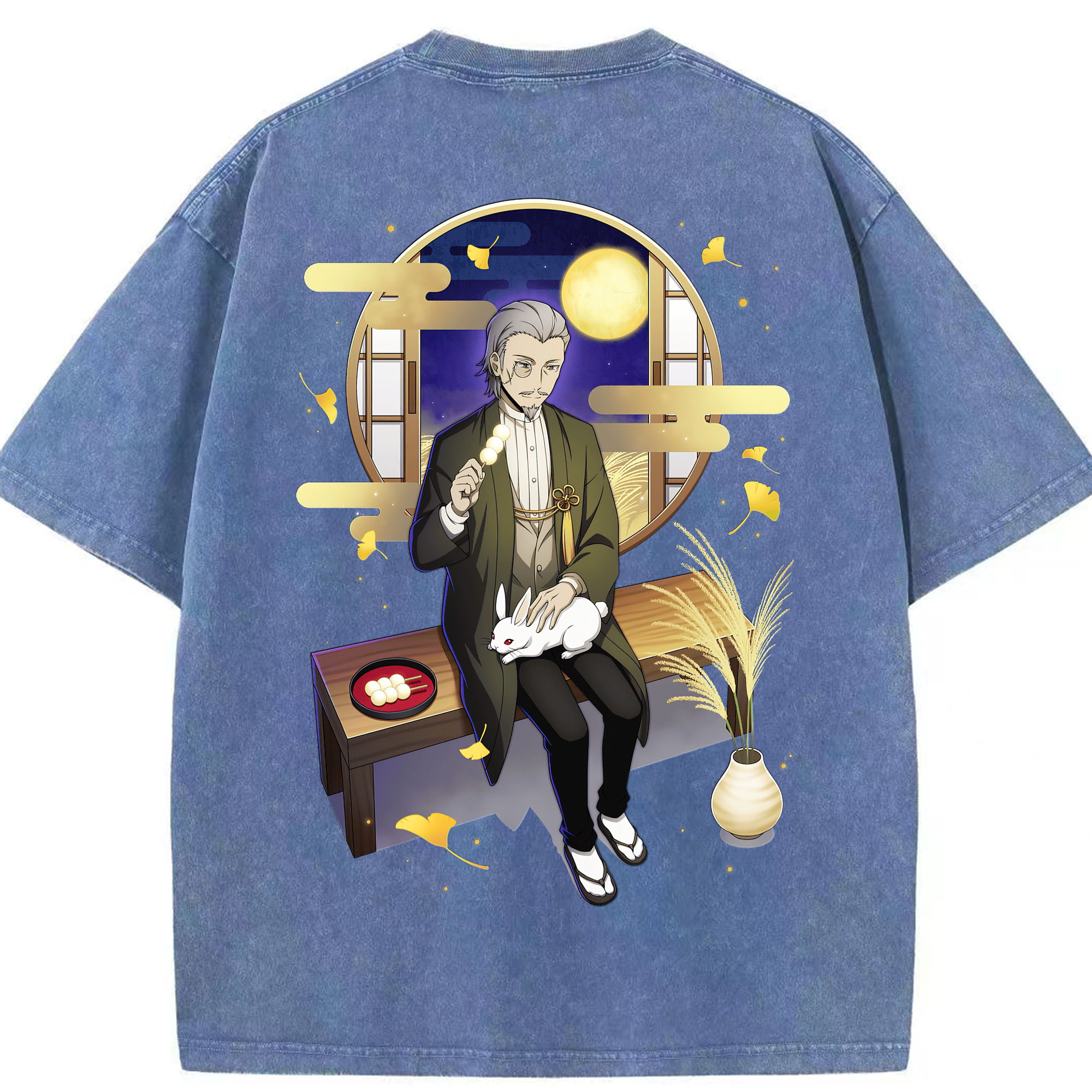 （画像用） 文豪ストレイドッグス Bungo Stray Dogs 綿100% ヴィンテージ風 半袖Tシャツ（背面プリント）