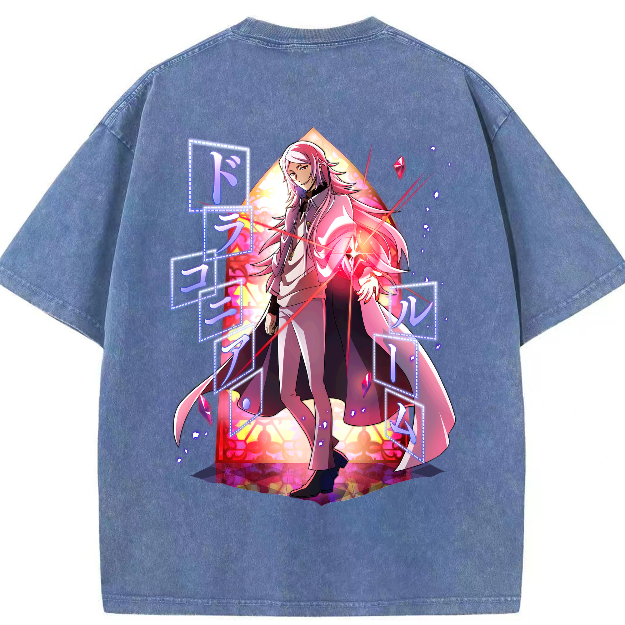 （画像用） 文豪ストレイドッグス Bungo Stray Dogs 綿100% ヴィンテージ風 半袖Tシャツ（背面プリント）