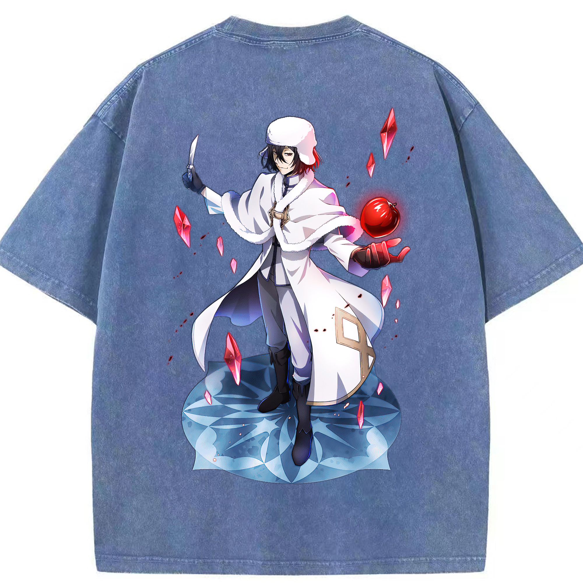 （画像用） 文豪ストレイドッグス Bungo Stray Dogs 綿100% ヴィンテージ風 半袖Tシャツ（背面プリント）