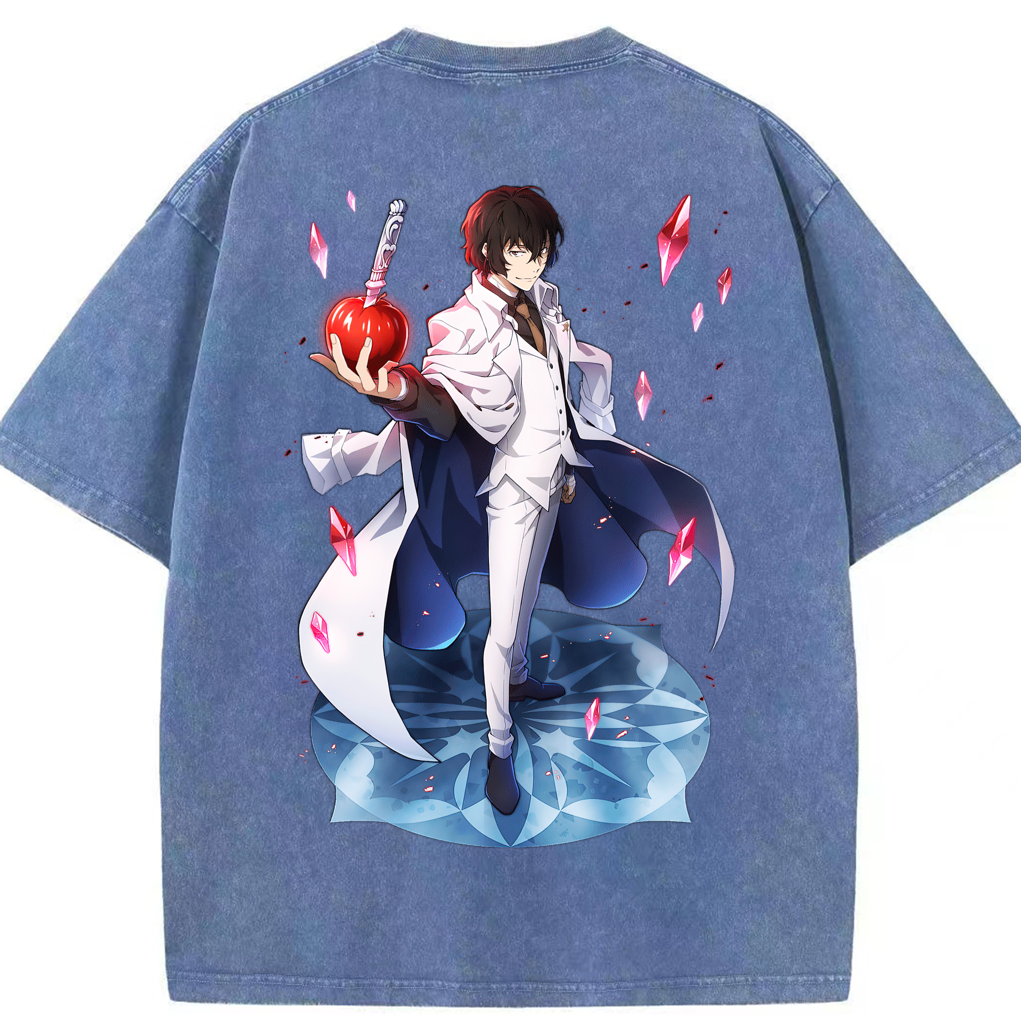 （画像用） 文豪ストレイドッグス Bungo Stray Dogs 綿100% ヴィンテージ風 半袖Tシャツ（背面プリント）
