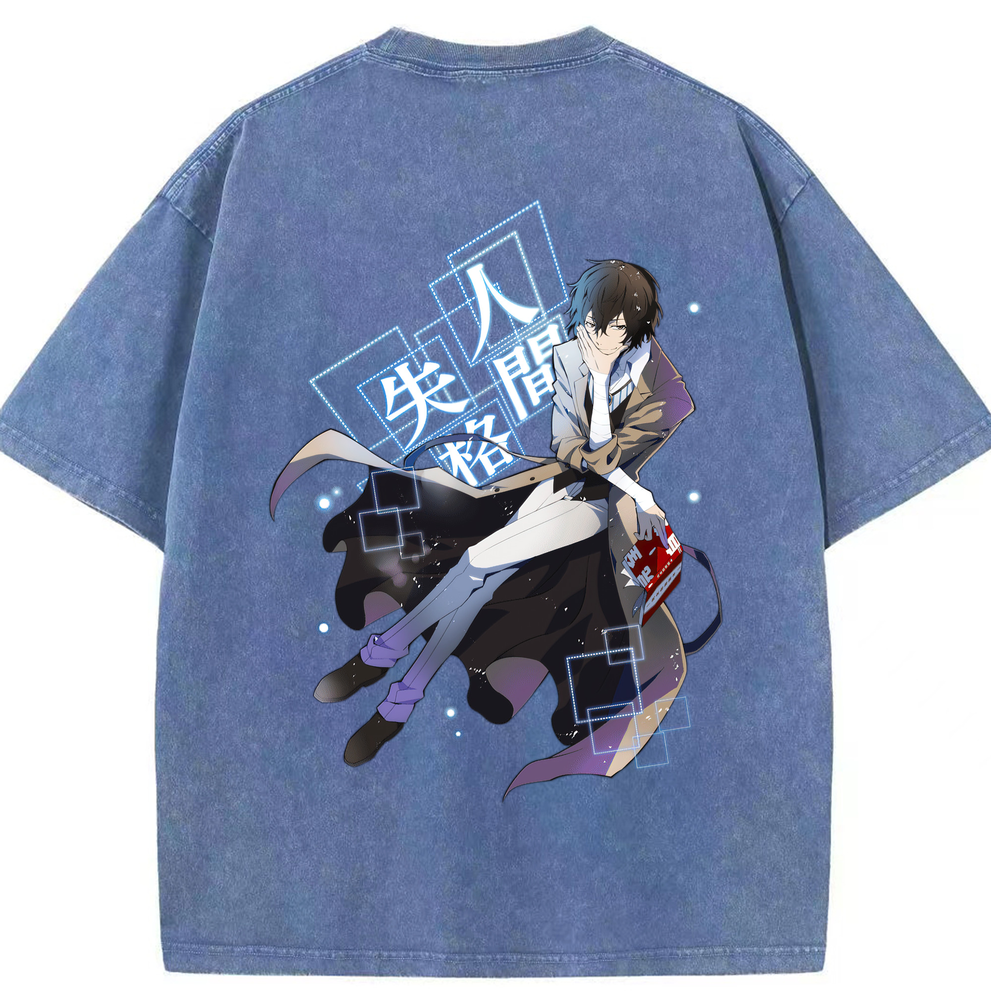 （画像用） 文豪ストレイドッグス Bungo Stray Dogs 綿100% ヴィンテージ風 半袖Tシャツ（背面プリント）