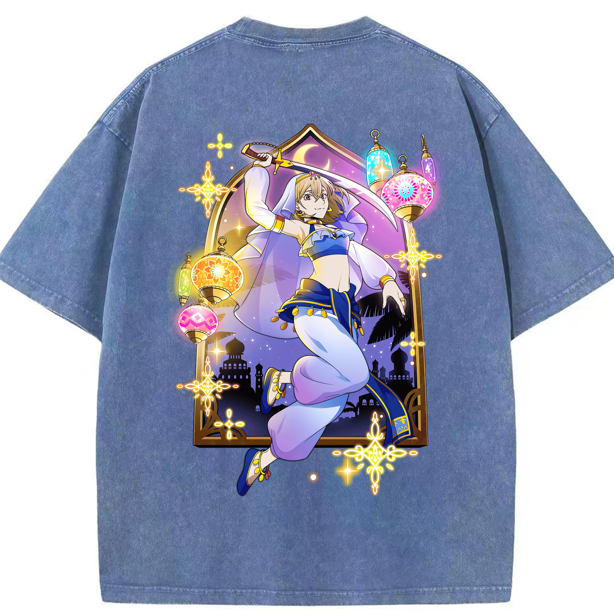 （画像用） 文豪ストレイドッグス Bungo Stray Dogs 綿100% ヴィンテージ風 半袖Tシャツ（背面プリント）