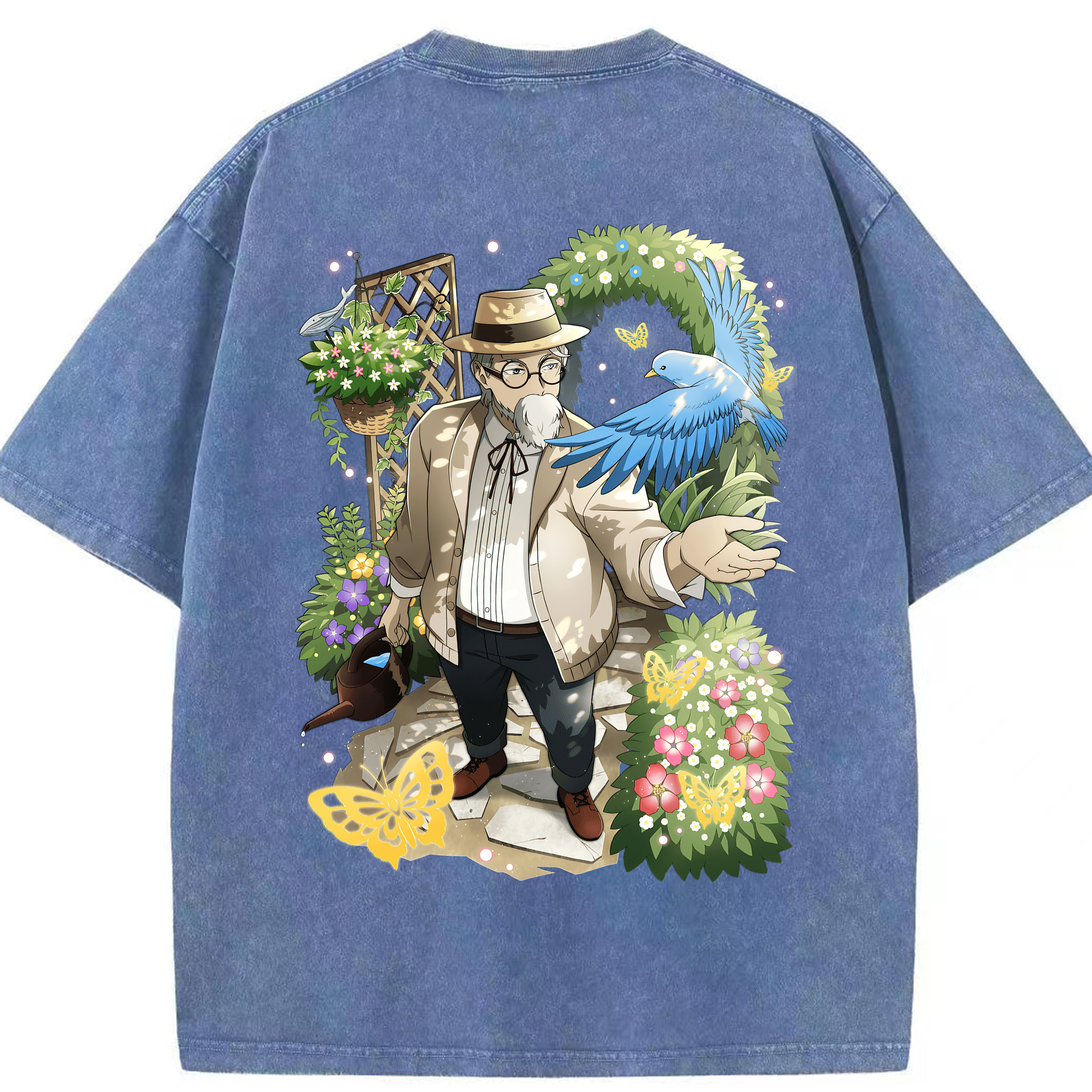 （画像用） 文豪ストレイドッグス Bungo Stray Dogs 綿100% ヴィンテージ風 半袖Tシャツ（背面プリント）