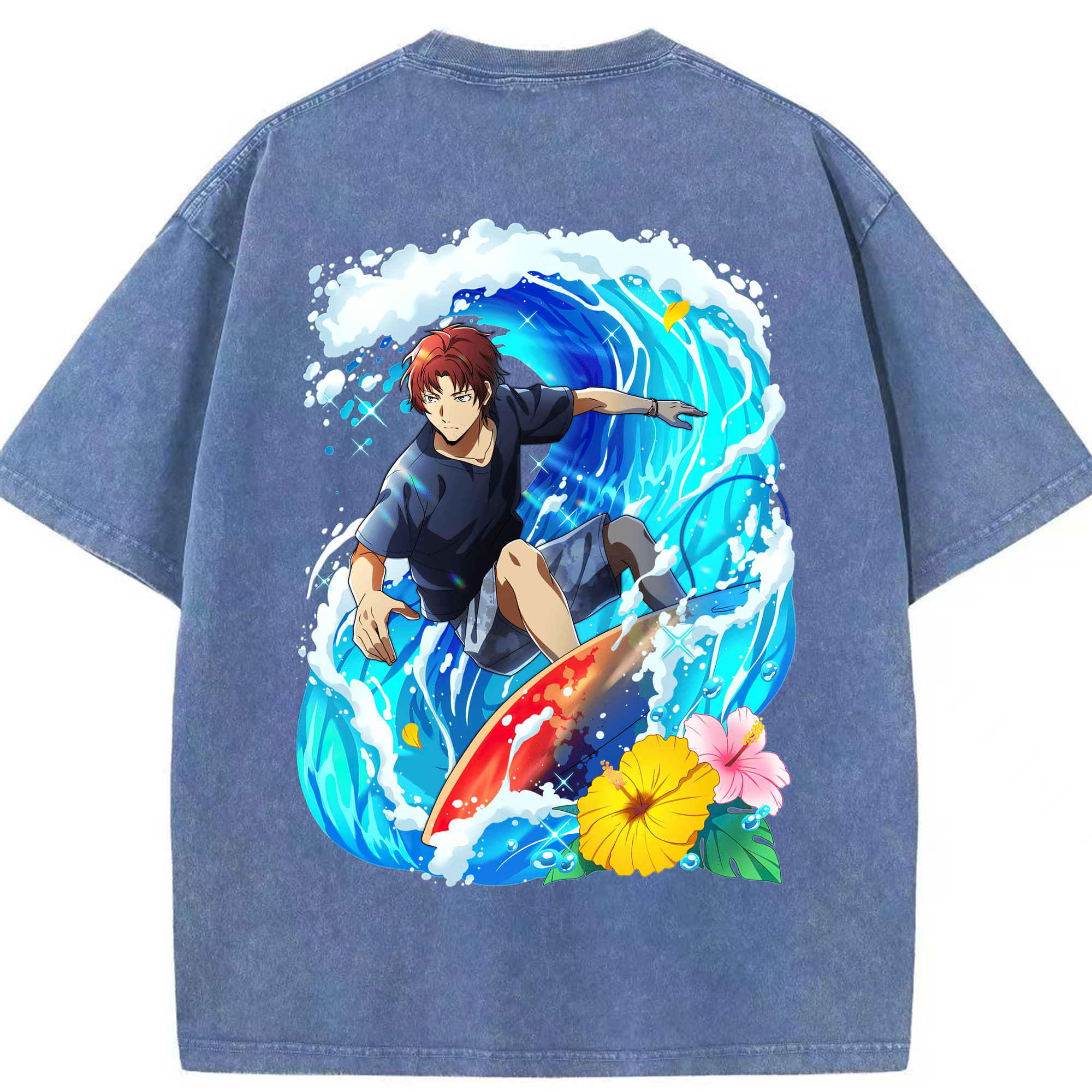 （画像用） 文豪ストレイドッグス Bungo Stray Dogs 綿100% ヴィンテージ風 半袖Tシャツ（背面プリント）