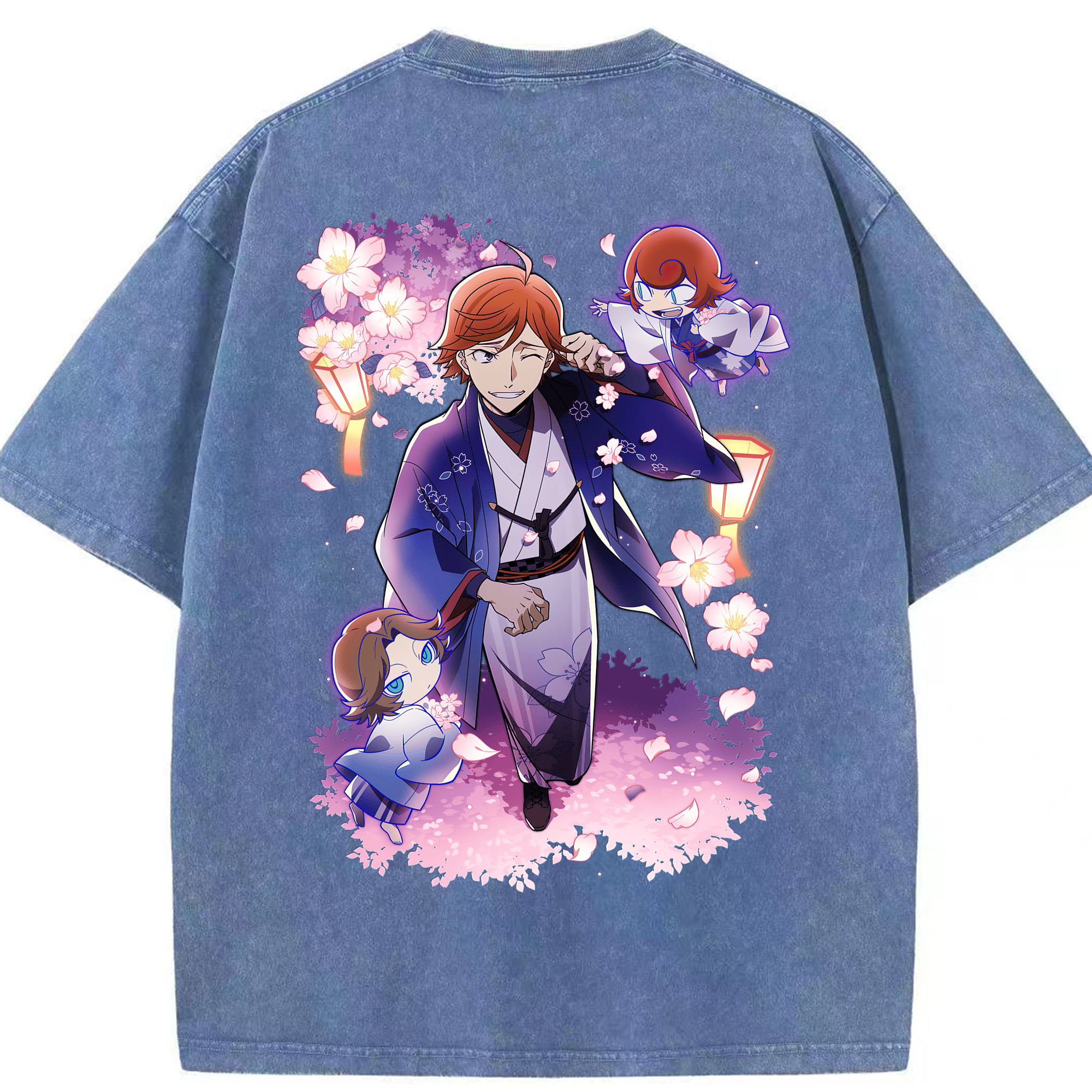 （画像用） 文豪ストレイドッグス Bungo Stray Dogs 綿100% ヴィンテージ風 半袖Tシャツ（背面プリント）