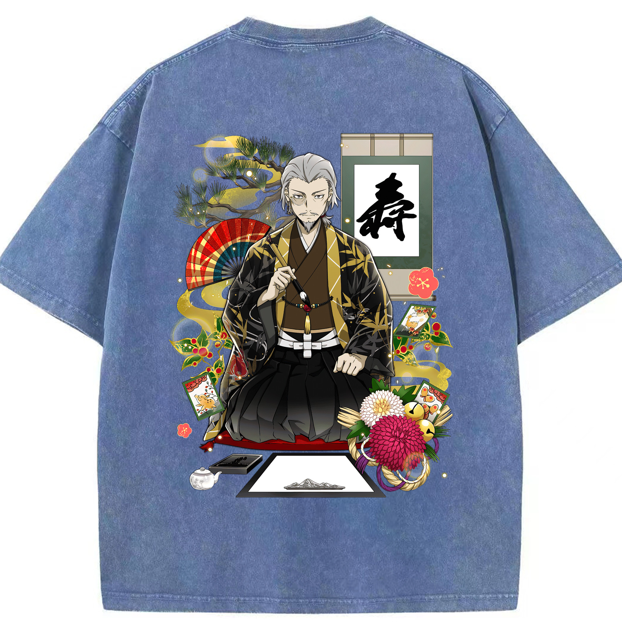 （画像用） 文豪ストレイドッグス Bungo Stray Dogs 綿100% ヴィンテージ風 半袖Tシャツ（背面プリント）