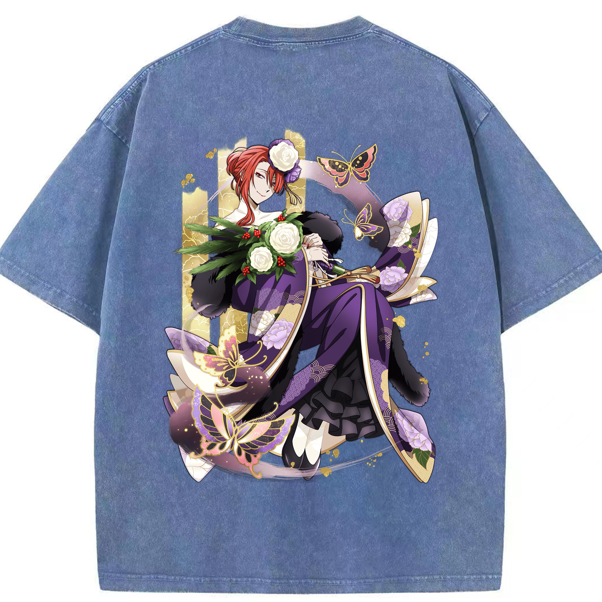（画像用） 文豪ストレイドッグス Bungo Stray Dogs 綿100% ヴィンテージ風 半袖Tシャツ（背面プリント）