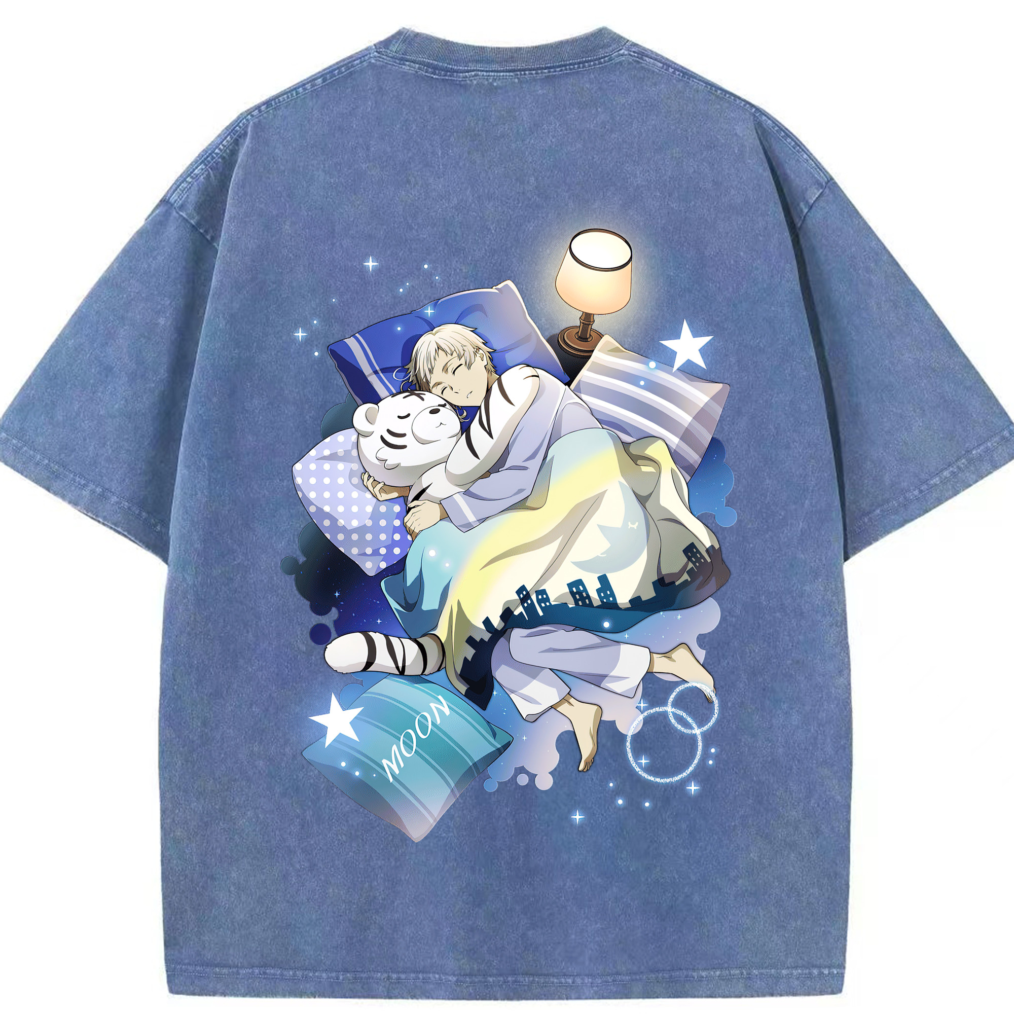 （画像用） 文豪ストレイドッグス Bungo Stray Dogs 綿100% ヴィンテージ風 半袖Tシャツ（背面プリント）