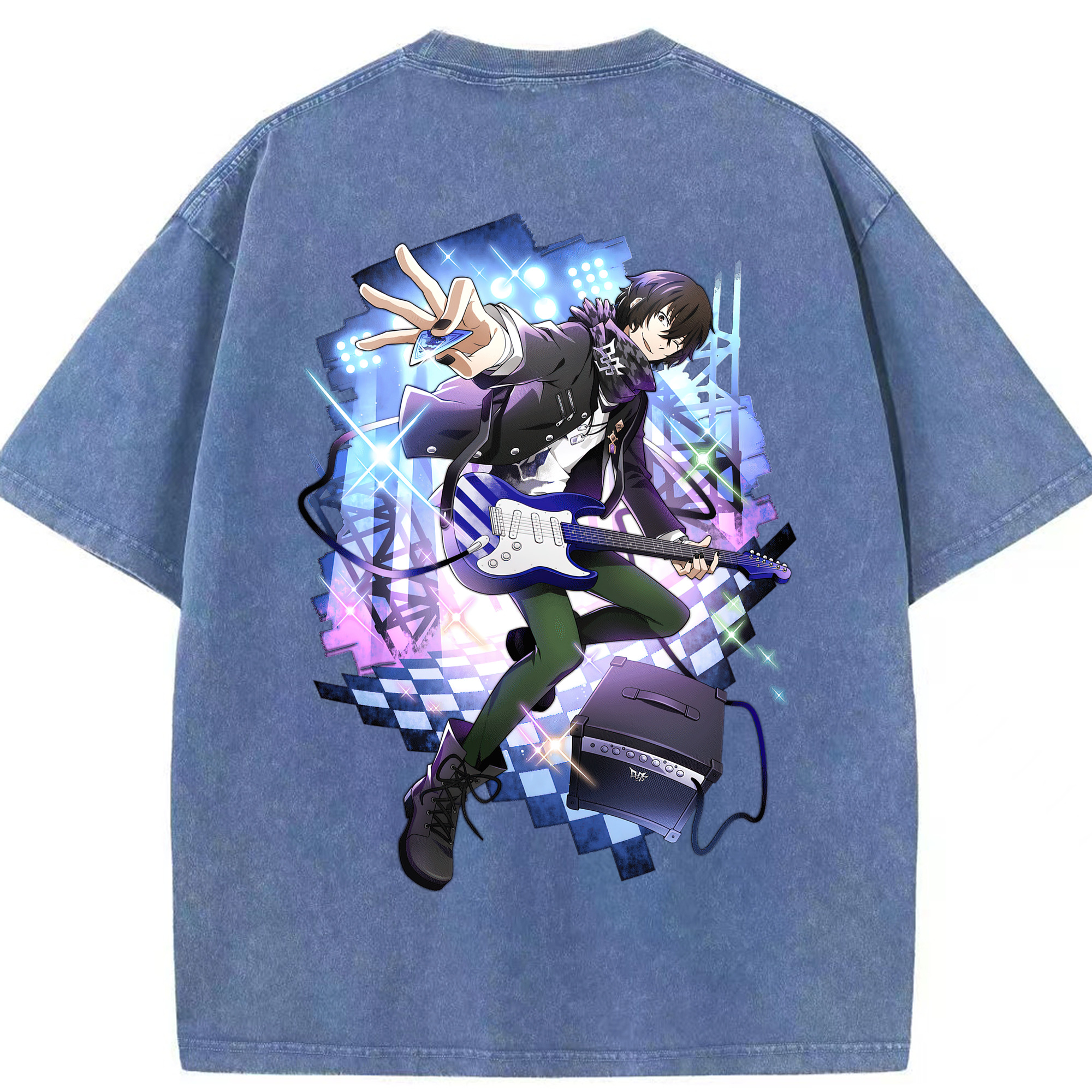 （画像用） 文豪ストレイドッグス Bungo Stray Dogs 綿100% ヴィンテージ風 半袖Tシャツ（背面プリント）