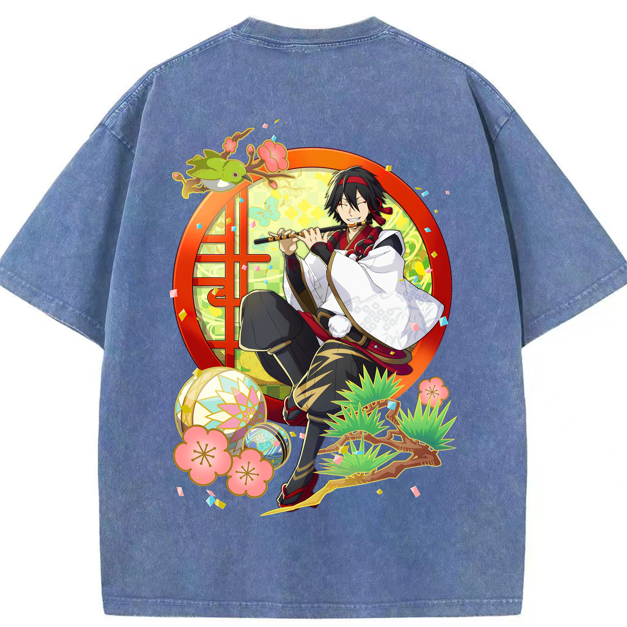 （画像用） 文豪ストレイドッグス Bungo Stray Dogs 綿100% ヴィンテージ風 半袖Tシャツ（背面プリント）