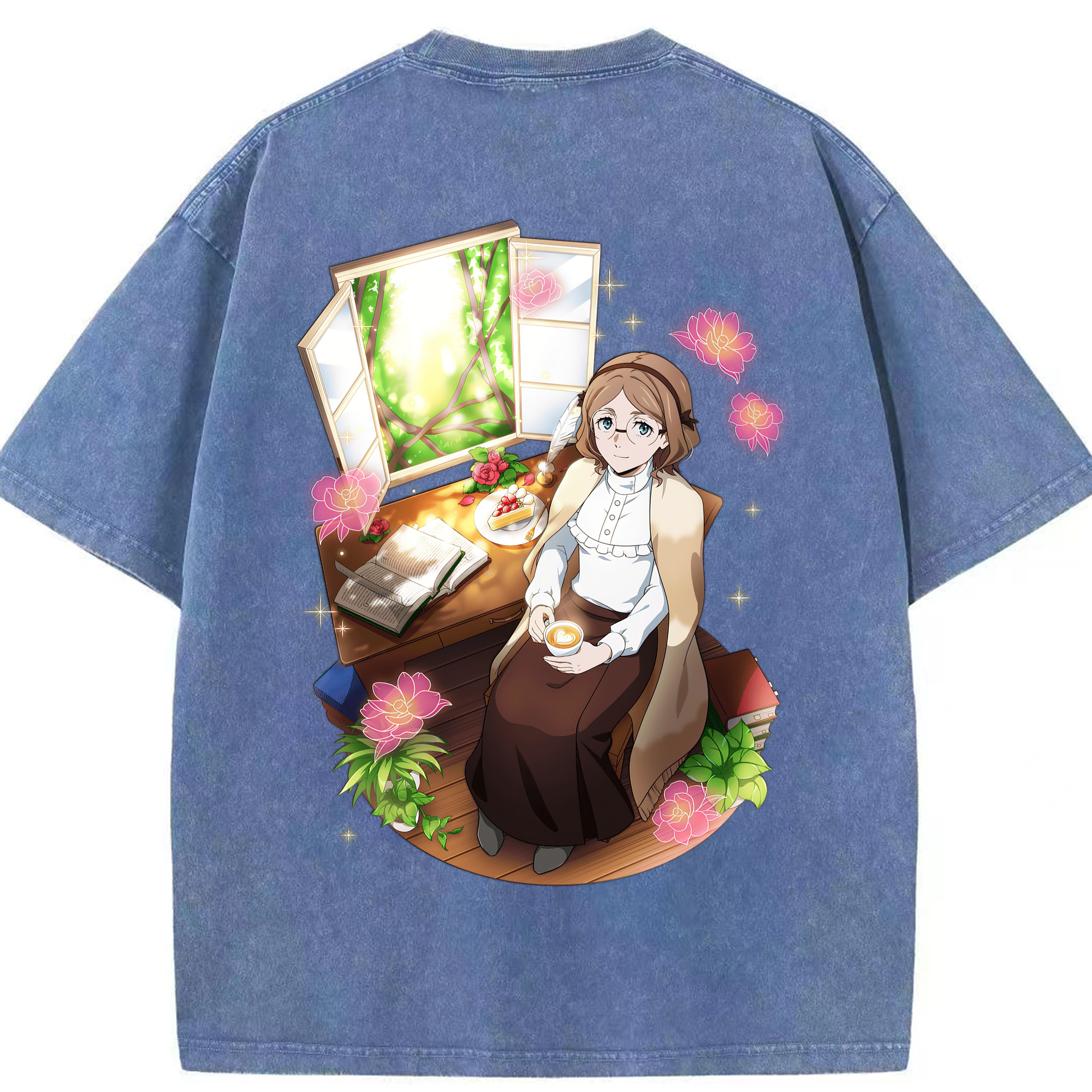 （画像用） 文豪ストレイドッグス Bungo Stray Dogs 綿100% ヴィンテージ風 半袖Tシャツ（背面プリント）