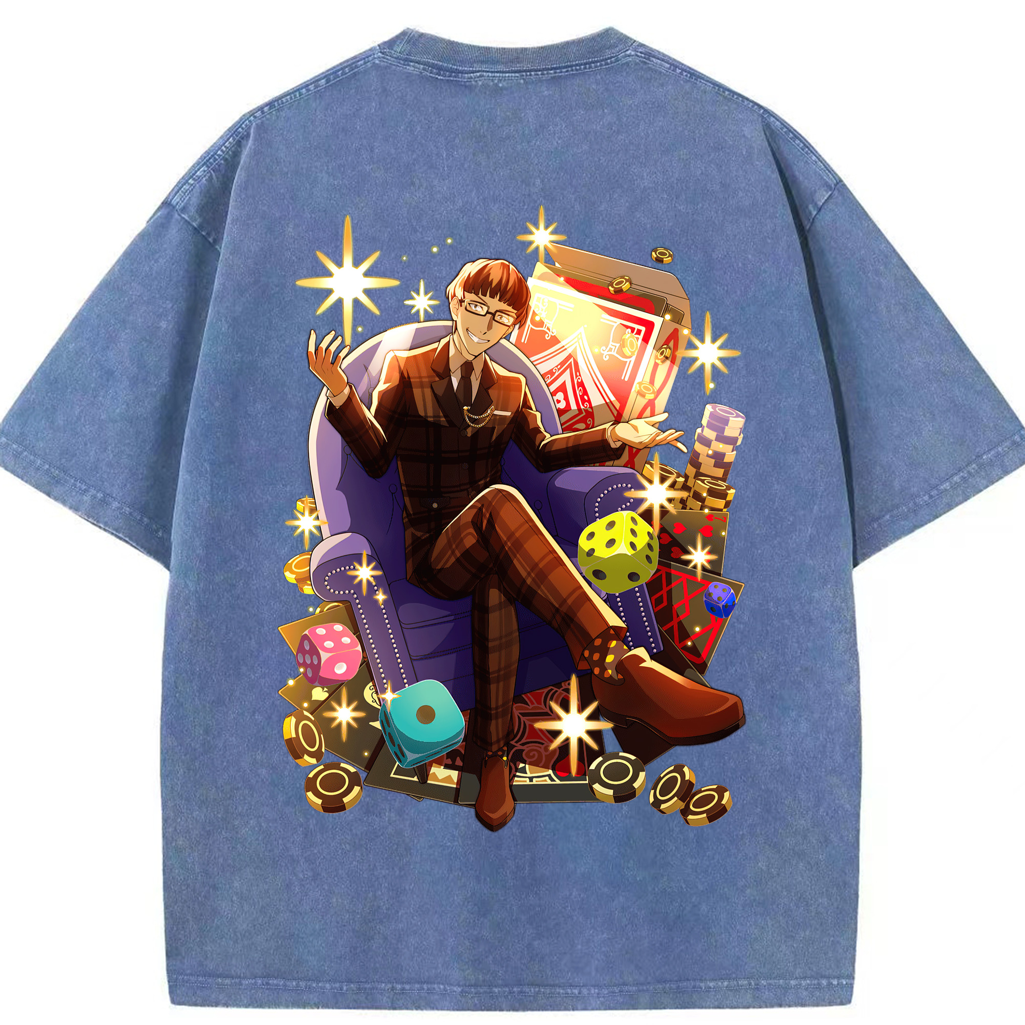 （画像用） 文豪ストレイドッグス Bungo Stray Dogs 綿100% ヴィンテージ風 半袖Tシャツ（背面プリント）