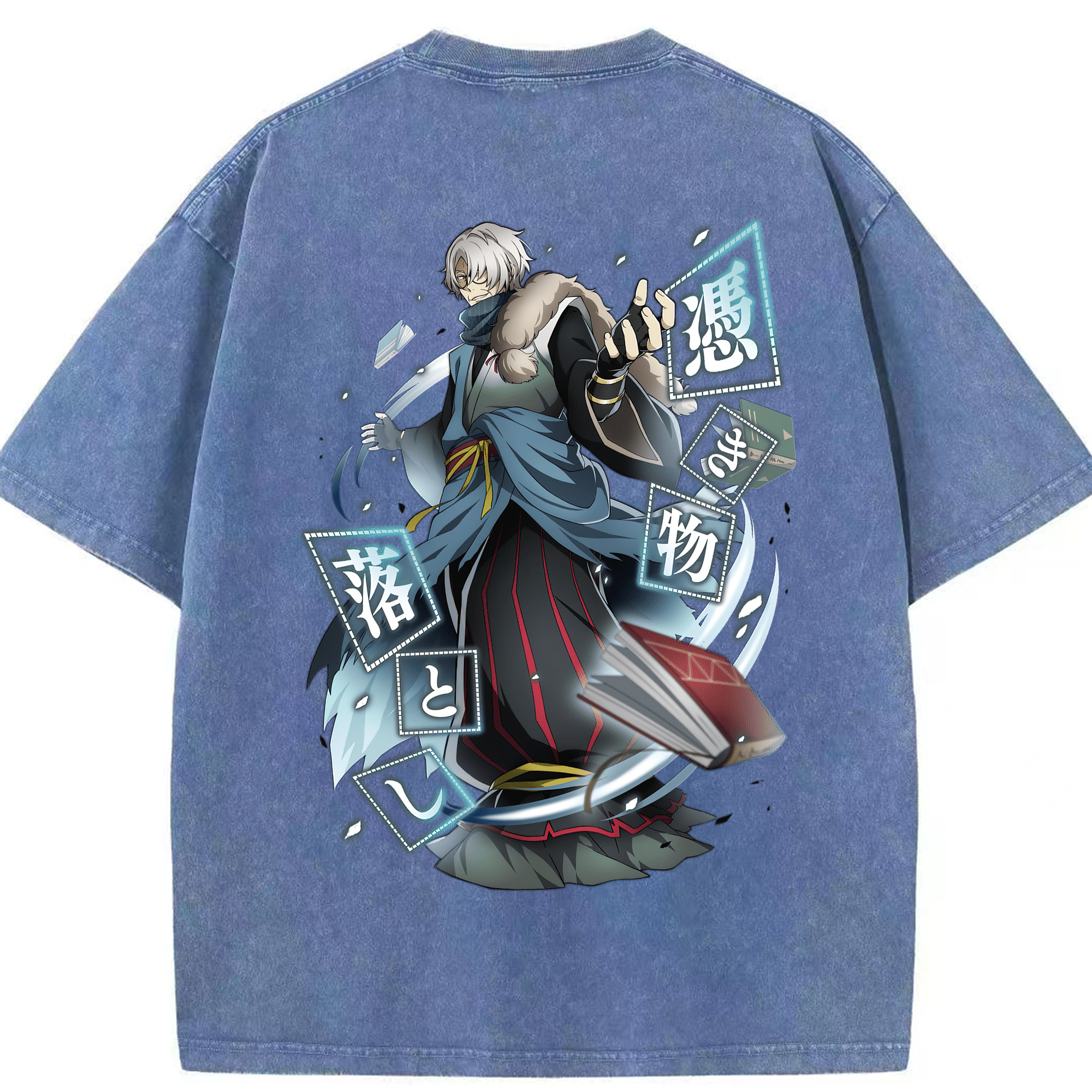 （画像用） 文豪ストレイドッグス Bungo Stray Dogs 綿100% ヴィンテージ風 半袖Tシャツ（背面プリント）