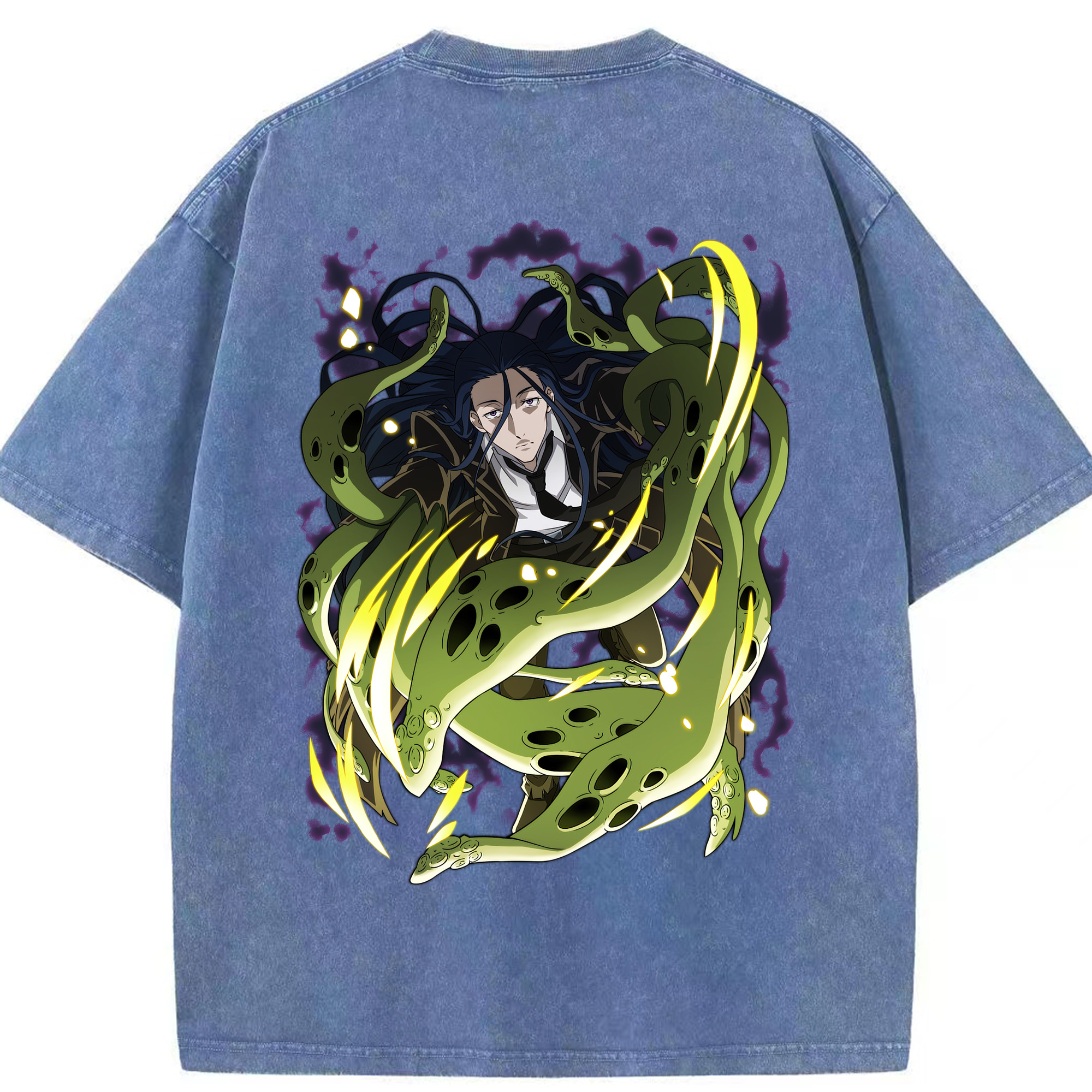 （画像用） 文豪ストレイドッグス Bungo Stray Dogs 綿100% ヴィンテージ風 半袖Tシャツ（背面プリント）
