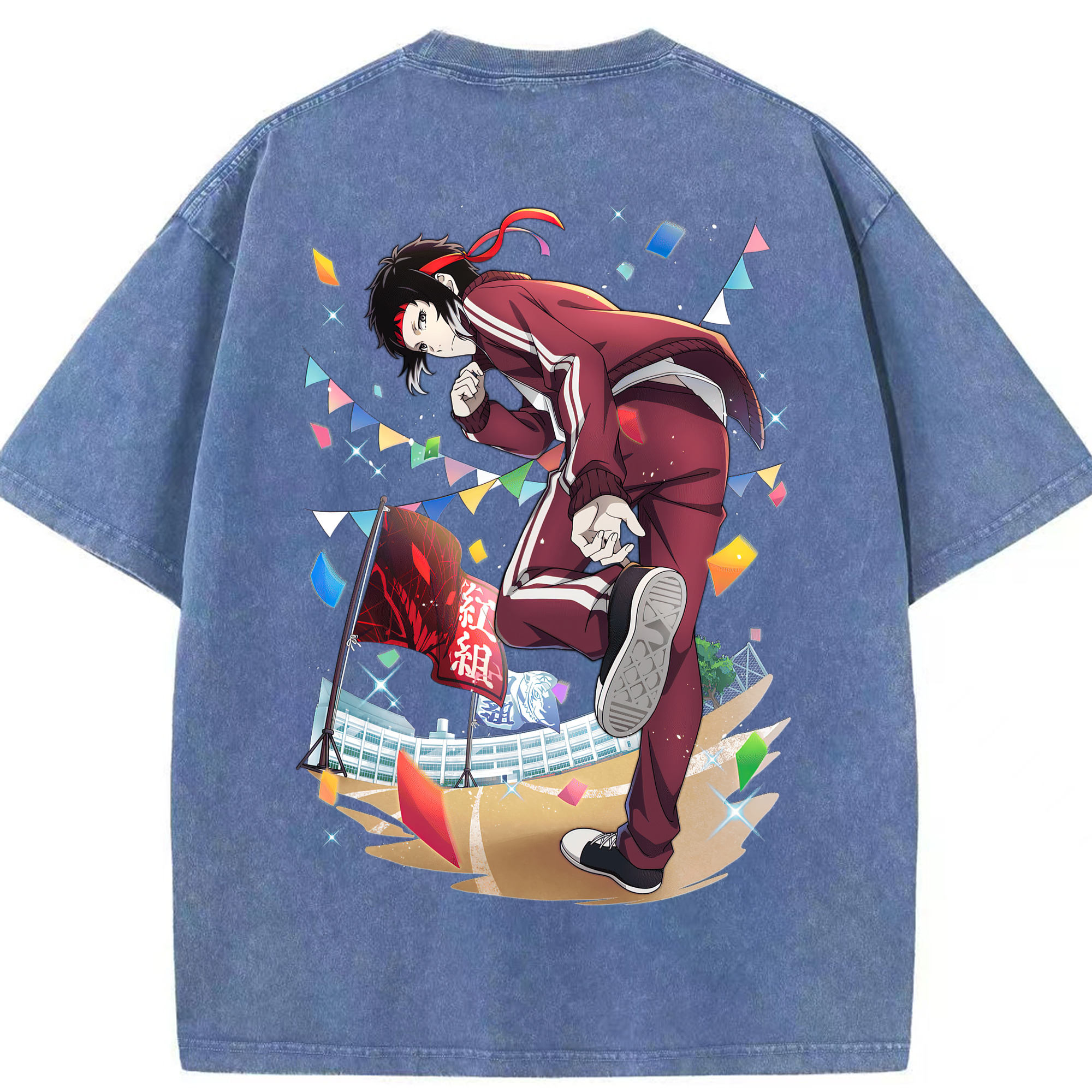 （画像用） 文豪ストレイドッグス Bungo Stray Dogs 綿100% ヴィンテージ風 半袖Tシャツ（背面プリント）
