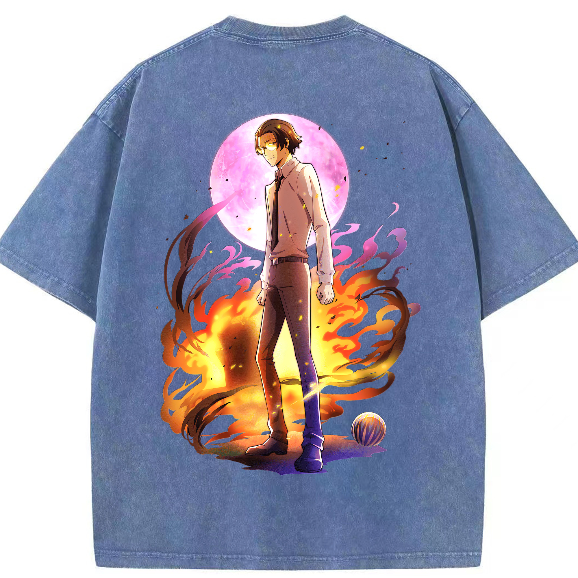 （画像用） 文豪ストレイドッグス Bungo Stray Dogs 綿100% ヴィンテージ風 半袖Tシャツ（背面プリント）