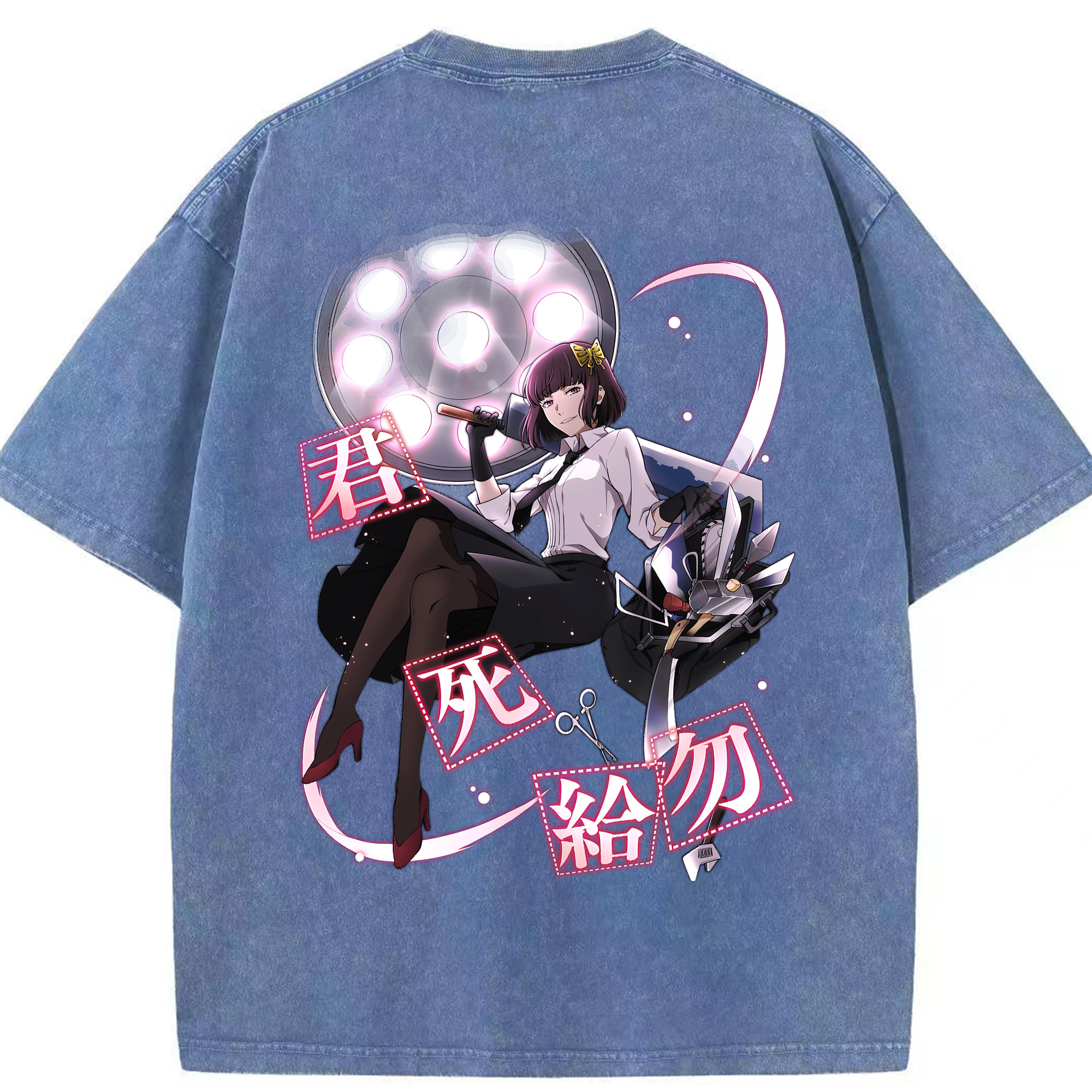 （画像用） 文豪ストレイドッグス Bungo Stray Dogs 綿100% ヴィンテージ風 半袖Tシャツ（背面プリント）
