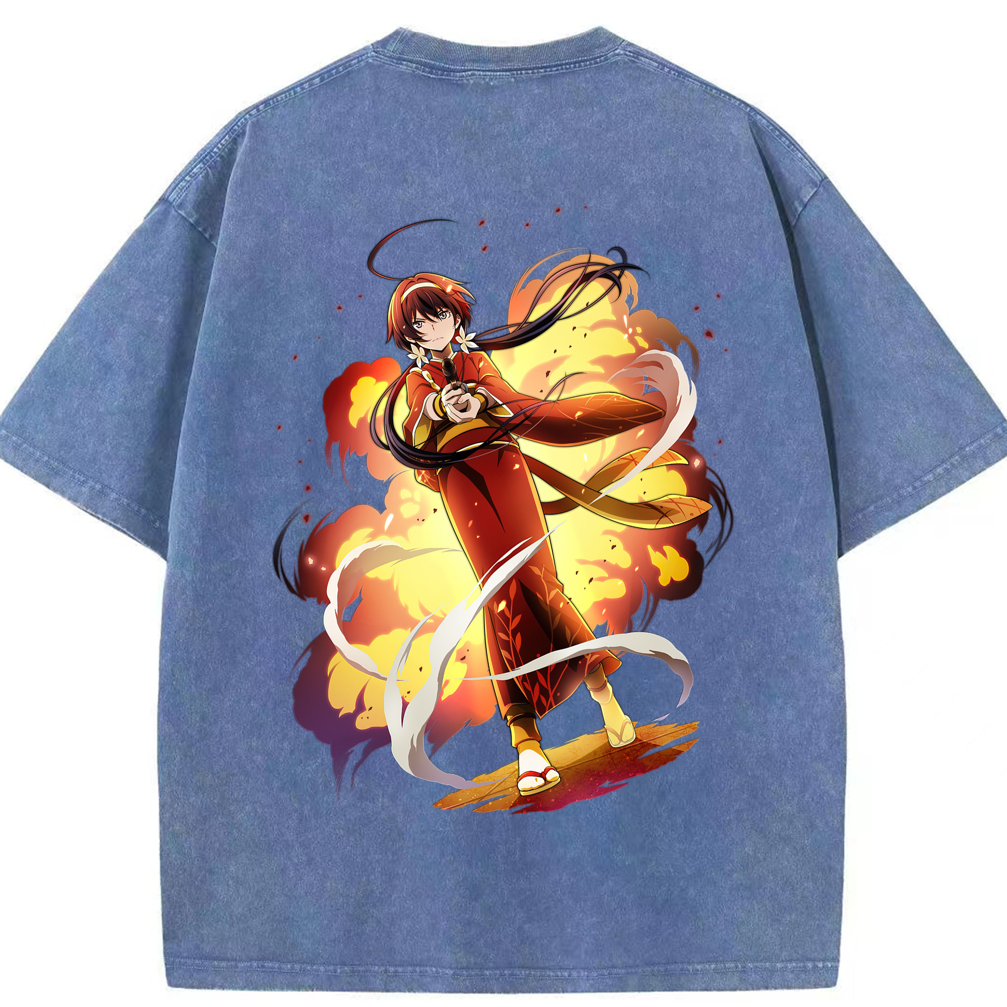 （画像用） 文豪ストレイドッグス Bungo Stray Dogs 綿100% ヴィンテージ風 半袖Tシャツ（背面プリント）