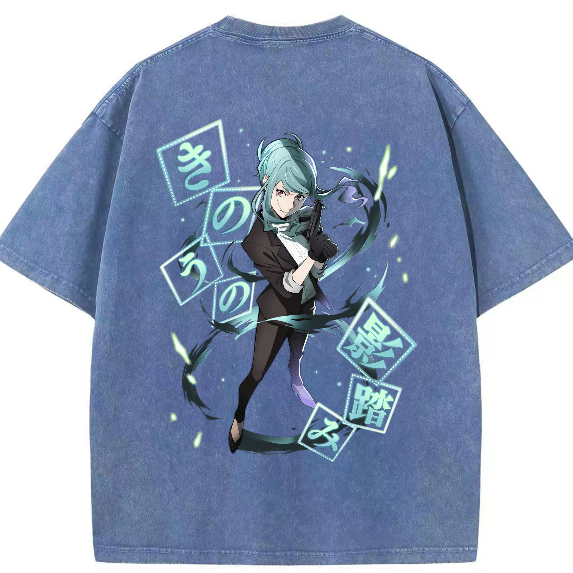 （画像用） 文豪ストレイドッグス Bungo Stray Dogs 綿100% ヴィンテージ風 半袖Tシャツ（背面プリント）