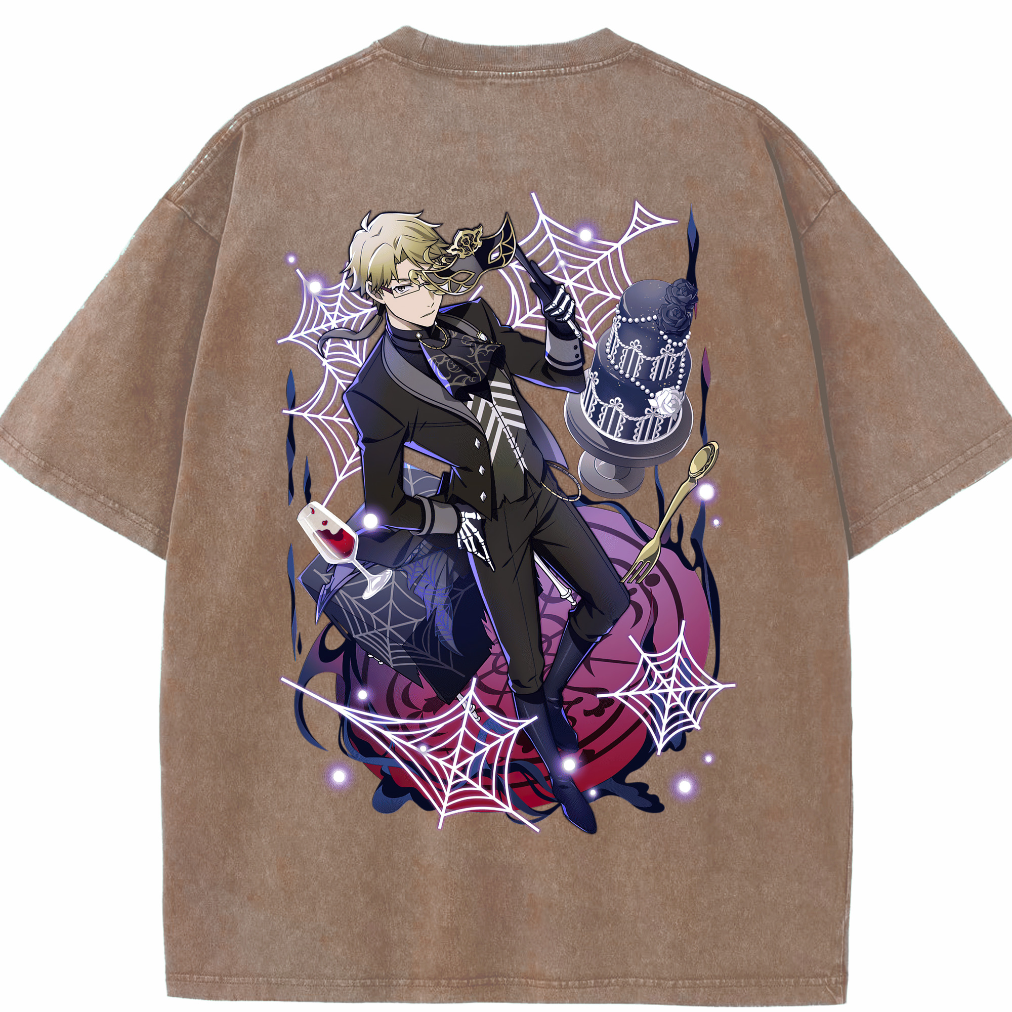（画像用） 文豪ストレイドッグス Bungo Stray Dogs 綿100% ヴィンテージ風 半袖Tシャツ（背面プリント）