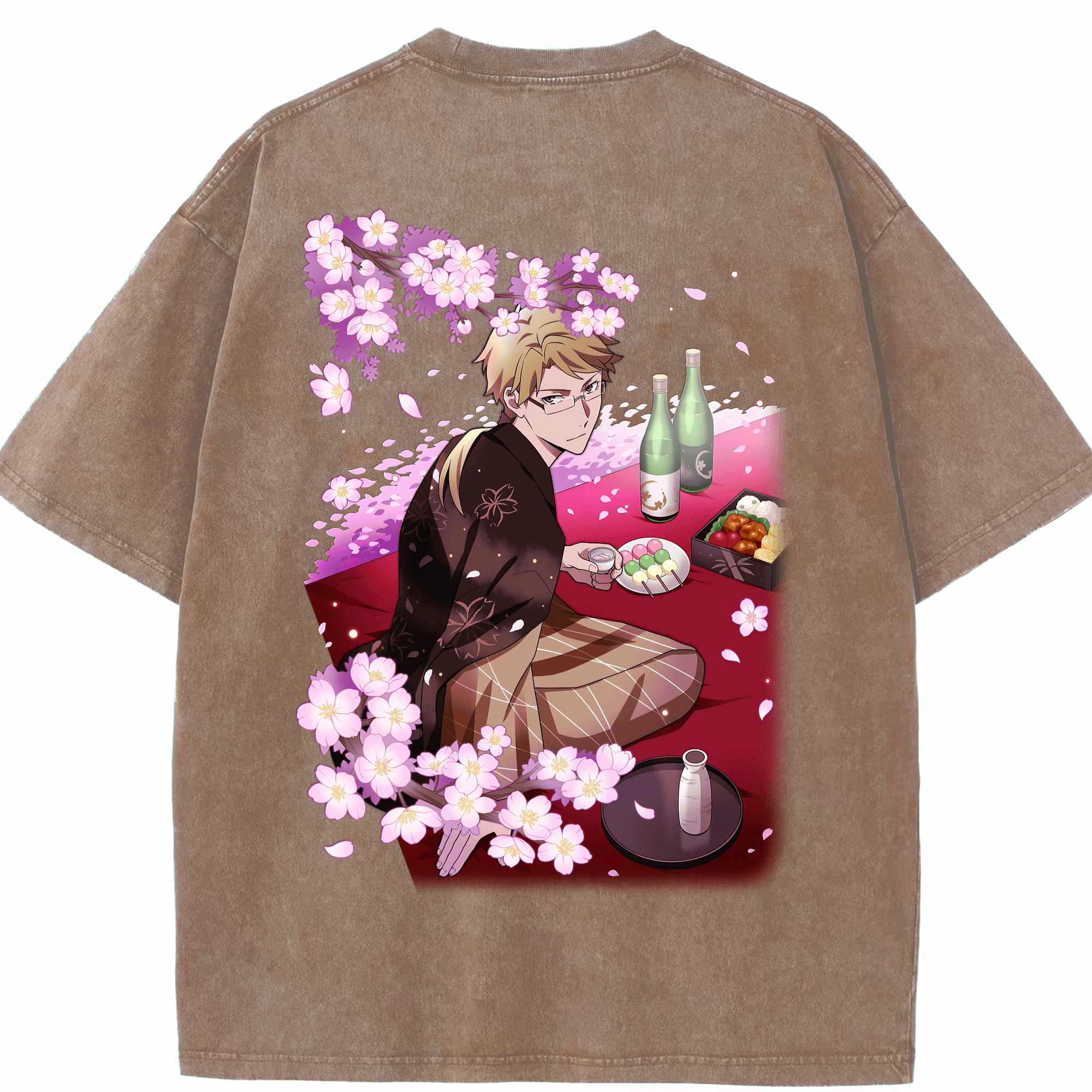 （画像用） 文豪ストレイドッグス Bungo Stray Dogs 綿100% ヴィンテージ風 半袖Tシャツ（背面プリント）